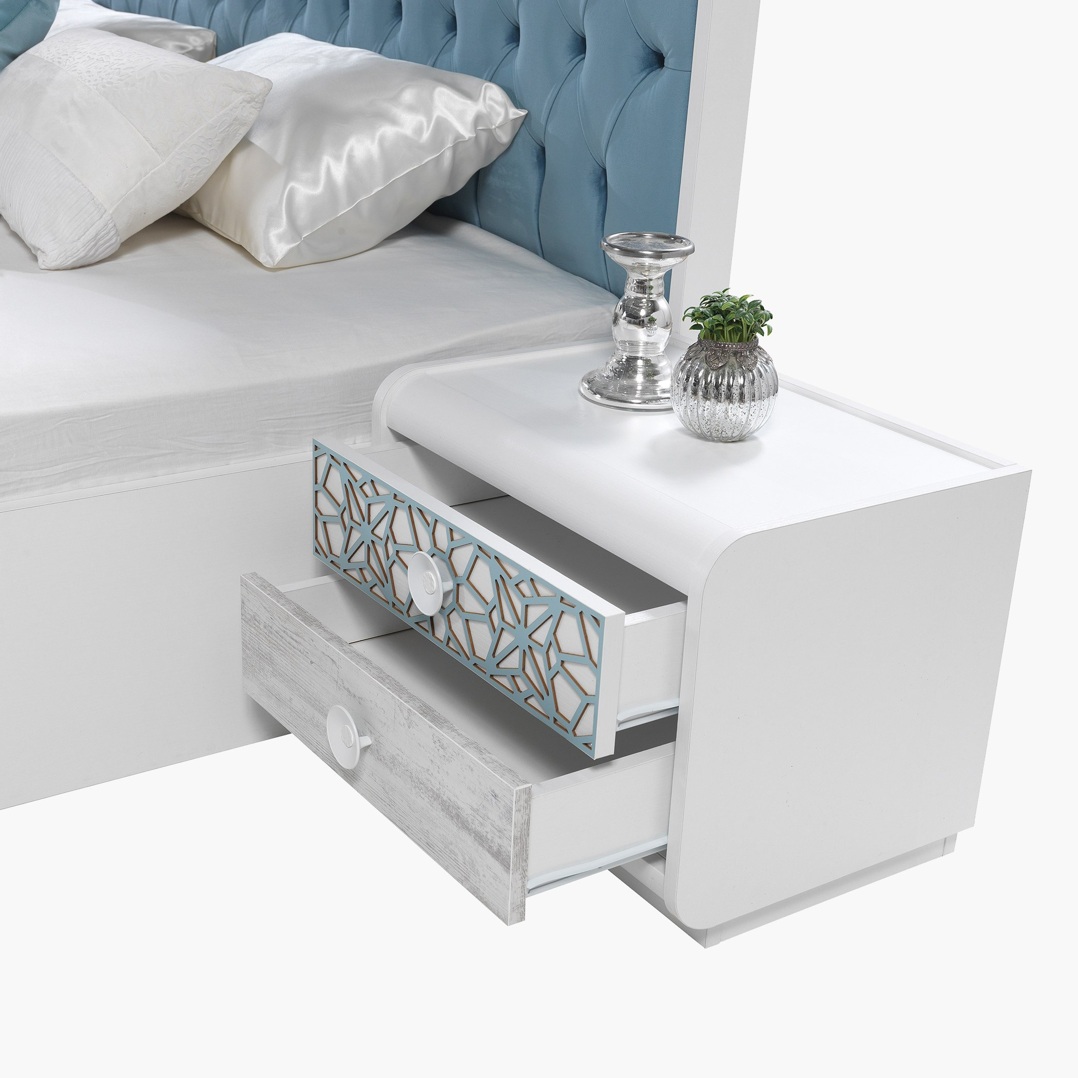طقم غرفة نوم سوبر كينج 4 قطع دون مرآة من كازابلانكا - 200x200 سم-hbxbedroom-bedsandbedsets-bedroomsets-superking-image-8