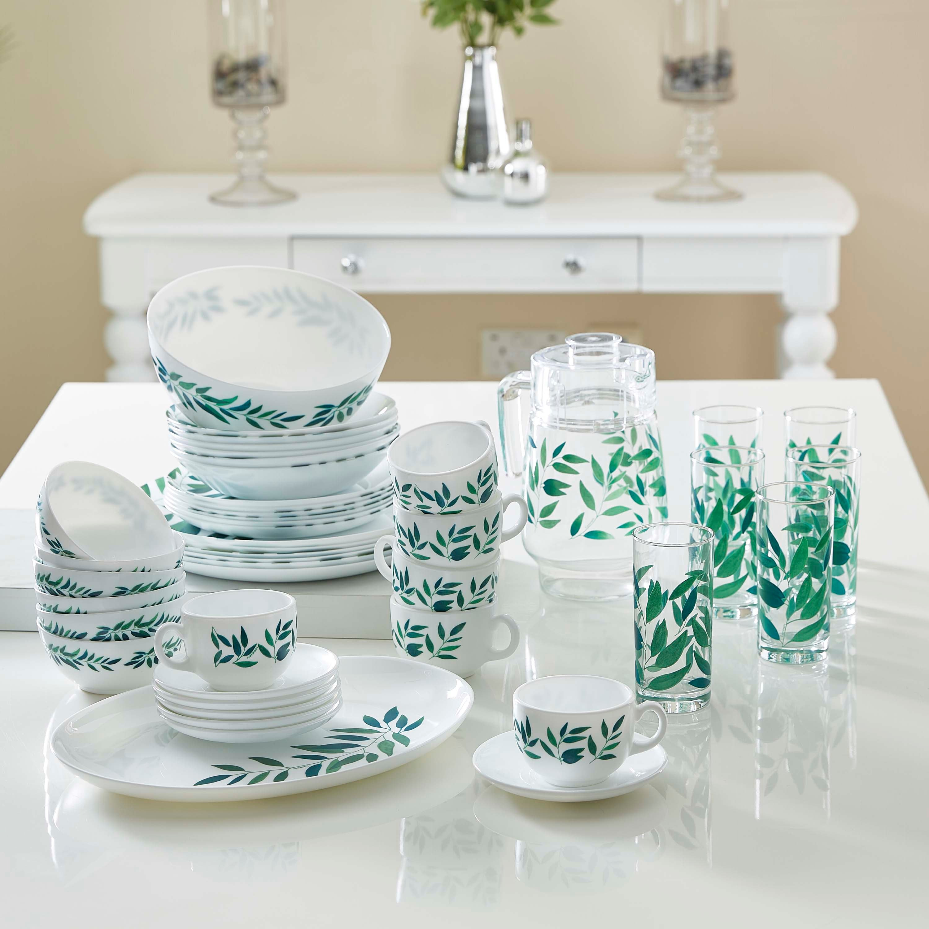 طقم مستلزمات مائدة بتصميم ورق الشجر من لومينارك - 46 قطعة-hbxhomeware-hbxkitchen-image-1