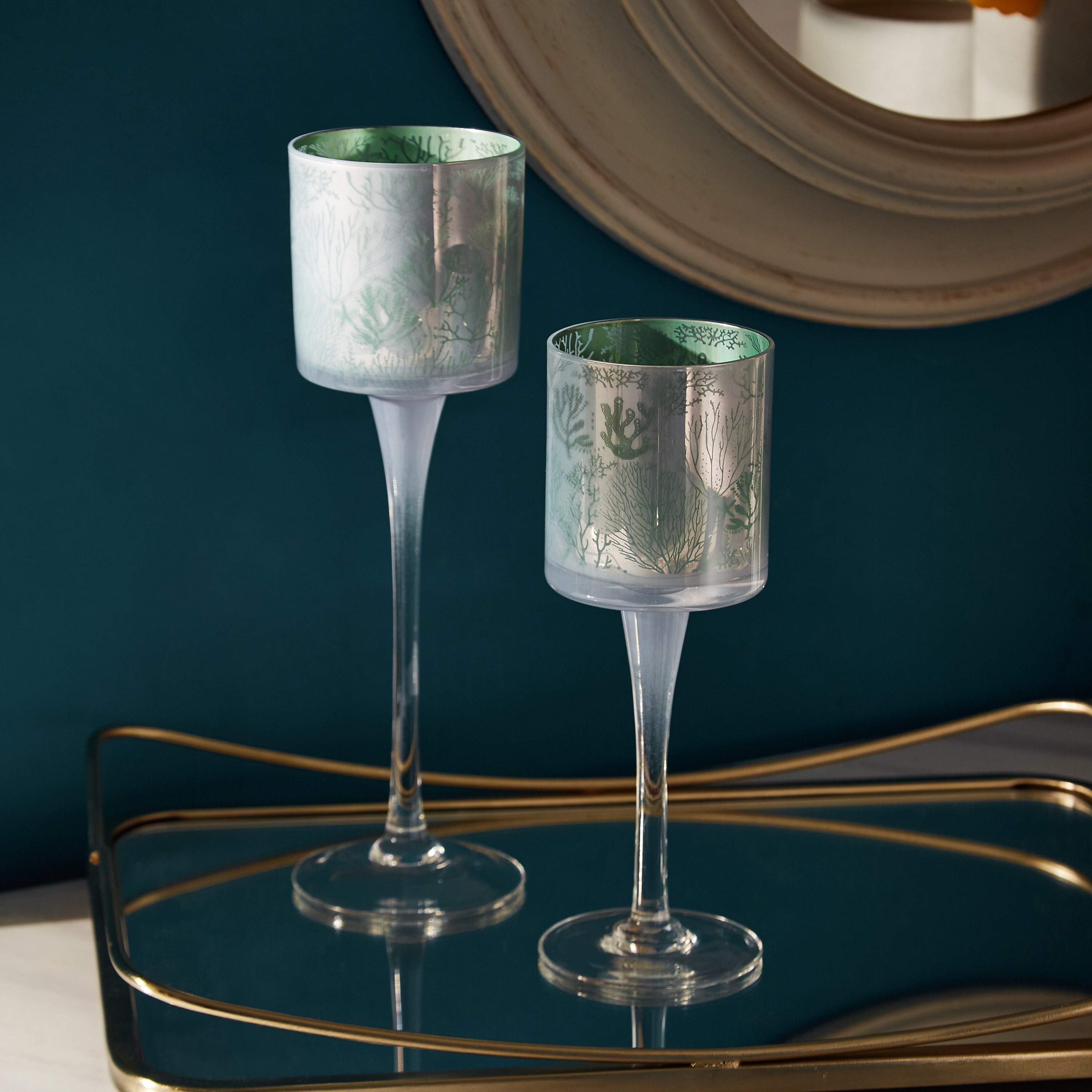 طقم حامل شموع زجاجي - قطعتين من سكيري-hbxlivingroom-decorandaccessories-candleholders-image-1