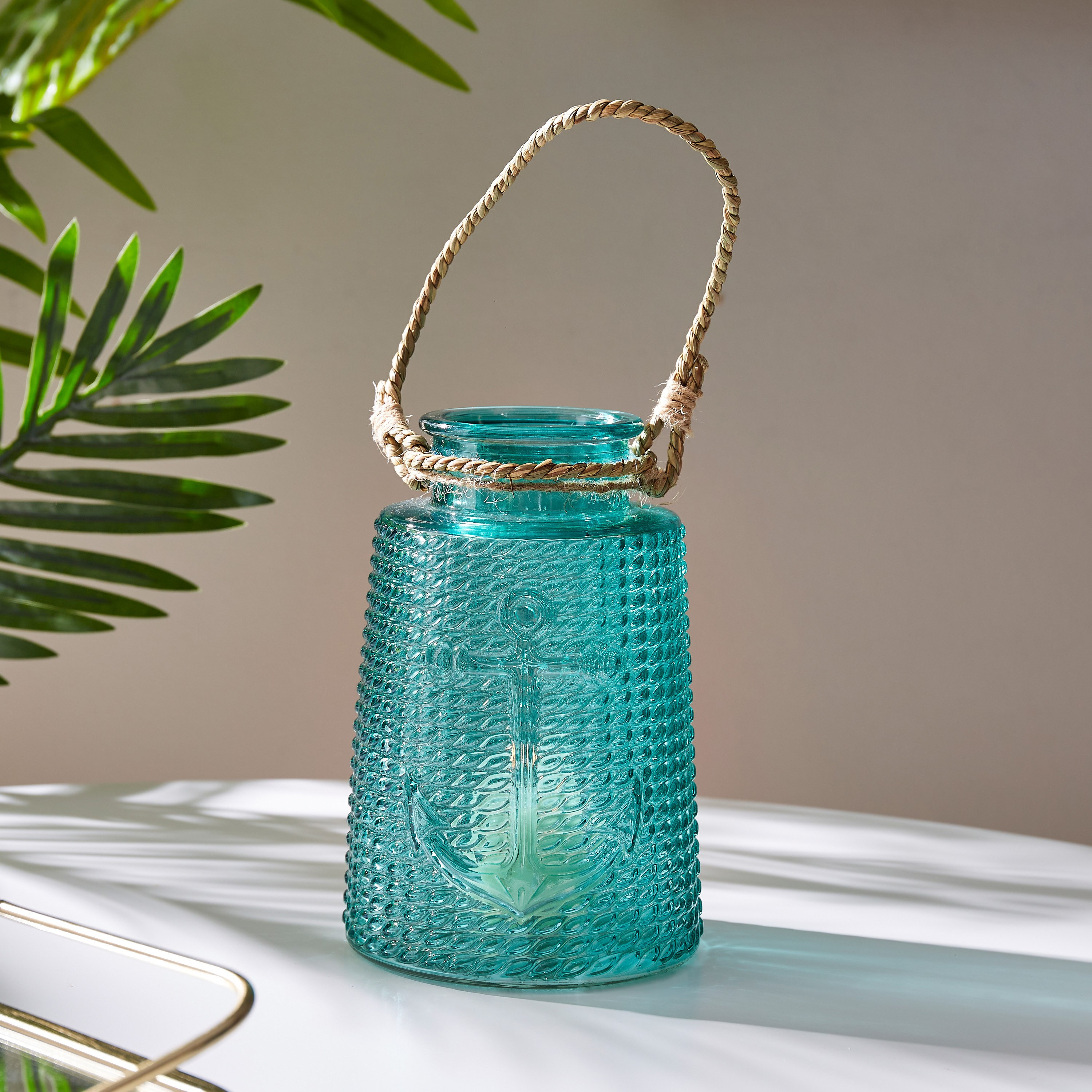 Skerry Glass Candleholder with Bamboo Handle - 18 cm-hbxlivingroom-decorandaccessories-candleholders-image-1