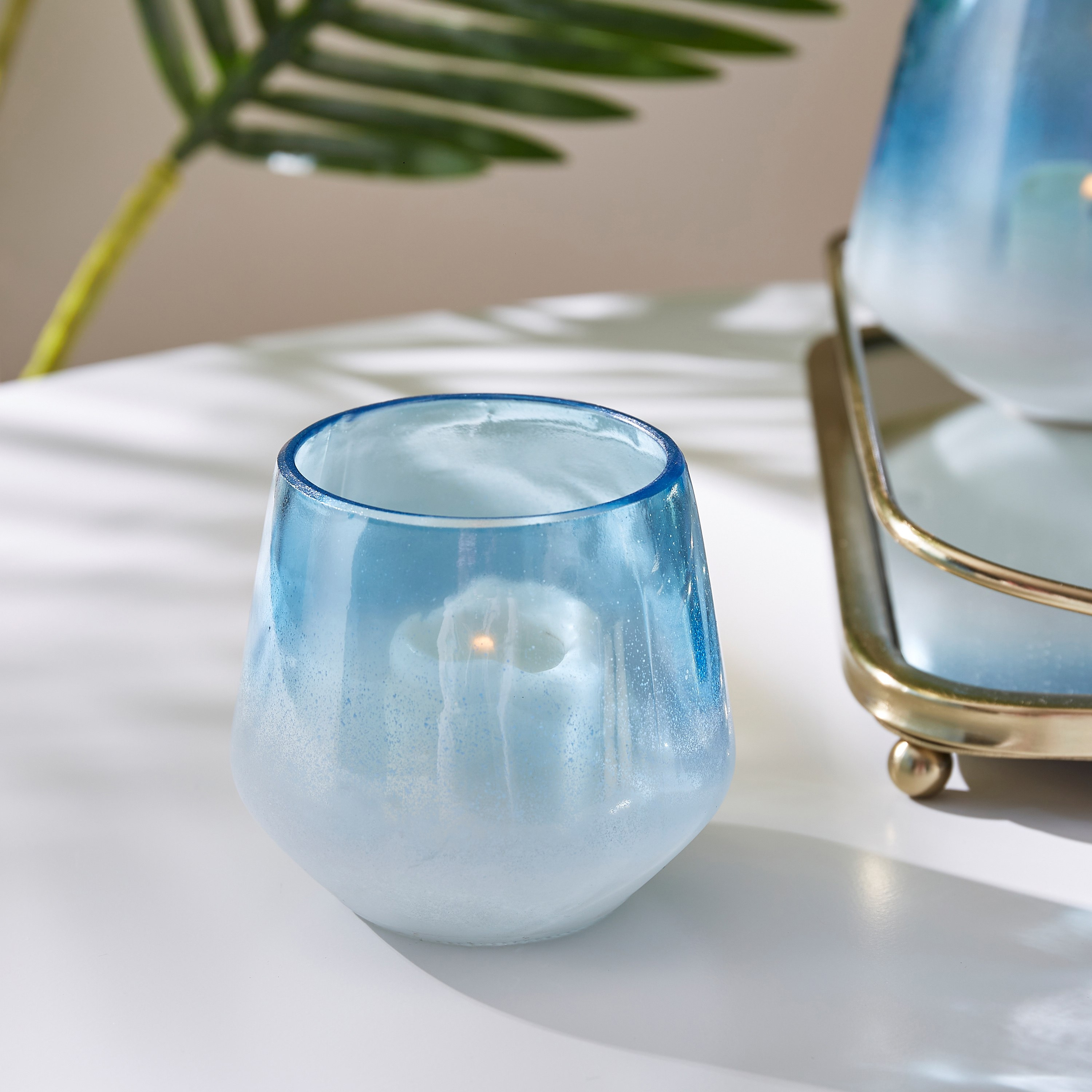 Skerry Glass Ombre Candleholder - 8 cm-hbxlivingroom-decorandaccessories-candleholders-image-1