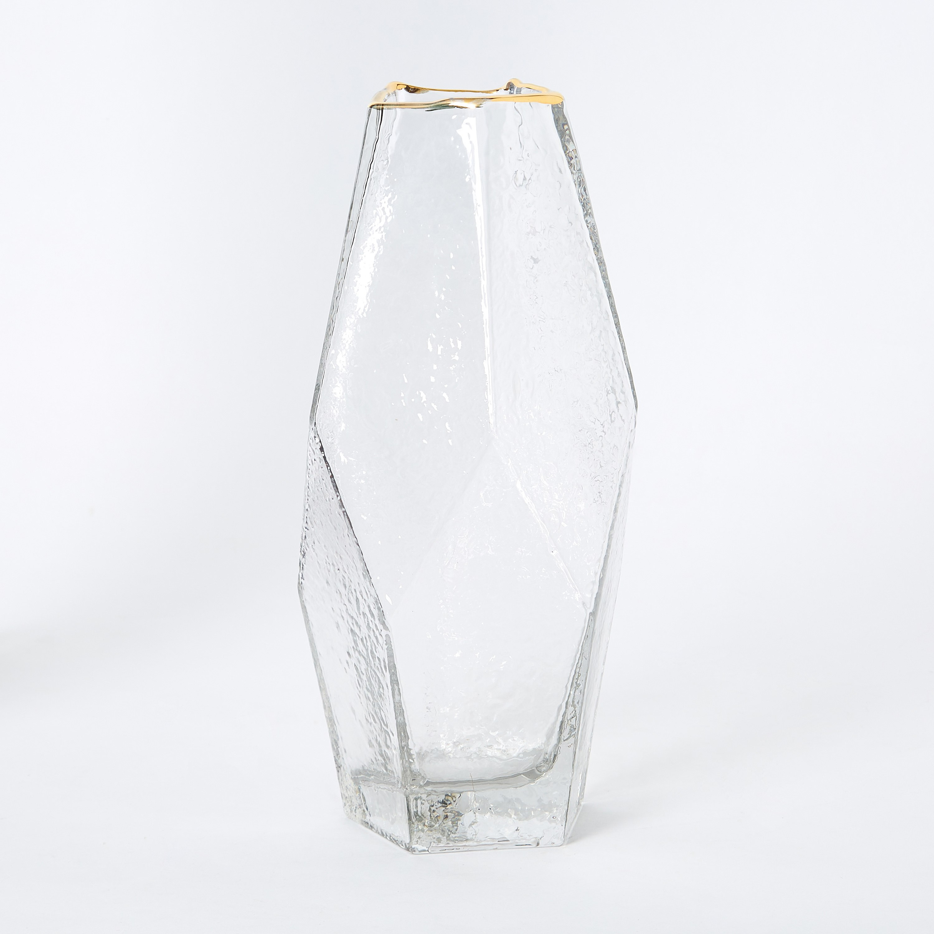 مزهريّة زجاجيّة بارزة الملمس بأطراف ذهبيّة من سكيري-hbxbedroom-decorandaccessories-vases-image-5