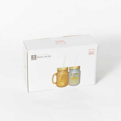 Bellissimo 2-Piece Mason Jar Set - 450 ml