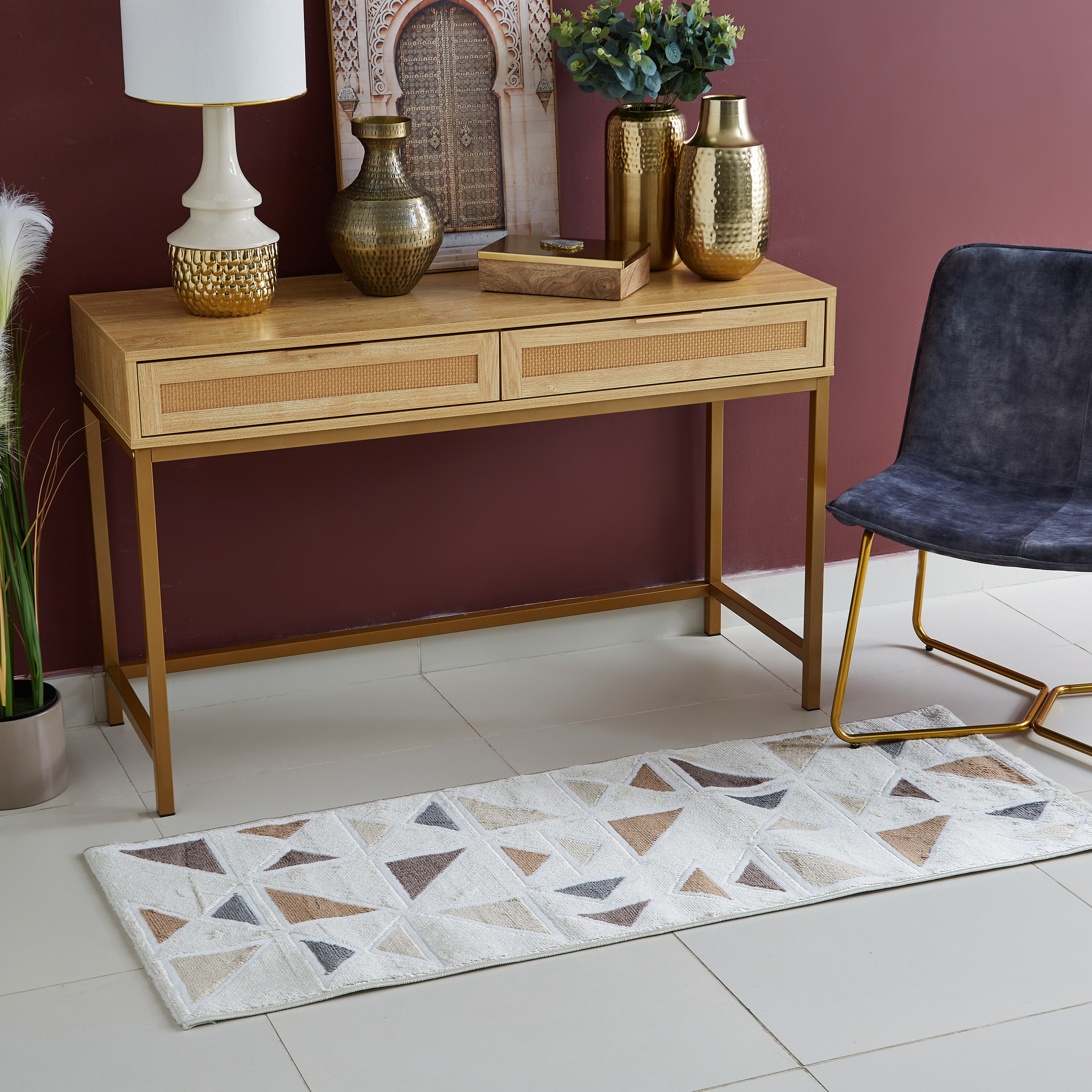 سجادة بولي بروبلين مقاومة للبقع كاسبيان من مشاعل - 60x150 سم-hbxdecorandfurnishings-floorcoverings-rugs-image-1