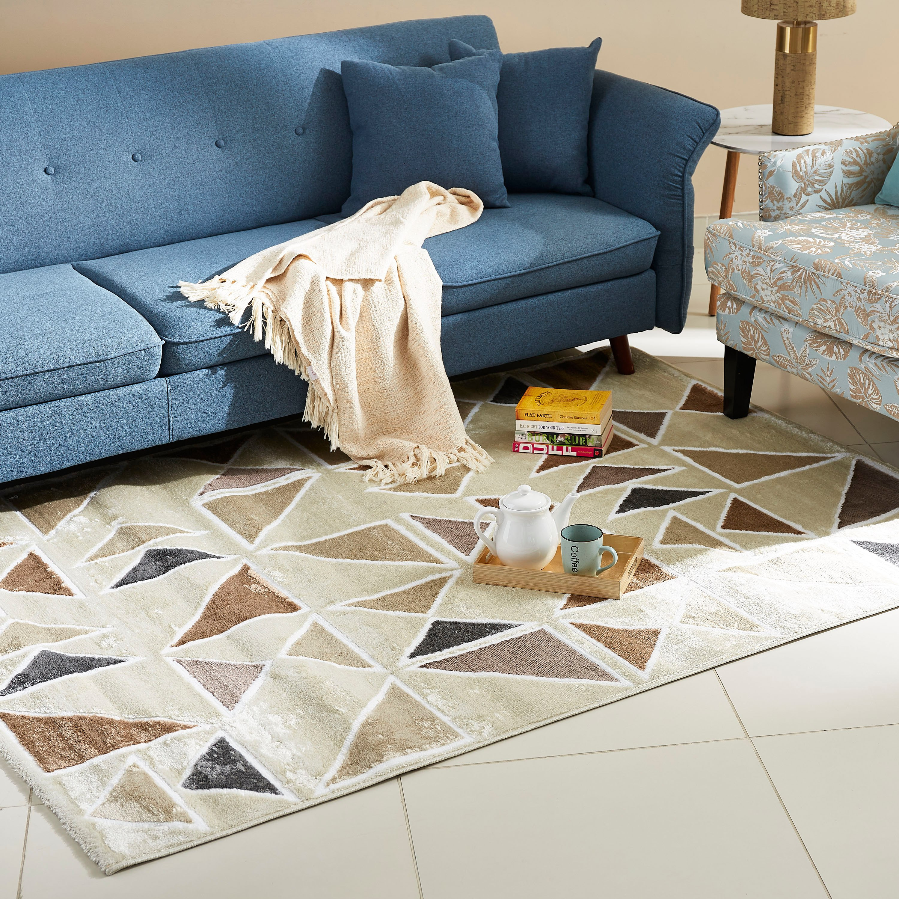 سجادة بولي بروبلين مقاومة للبقع كاسبيان من مشاعل - 150x200 سم-hbxdecorandfurnishings-floorcoverings-rugs-image-1