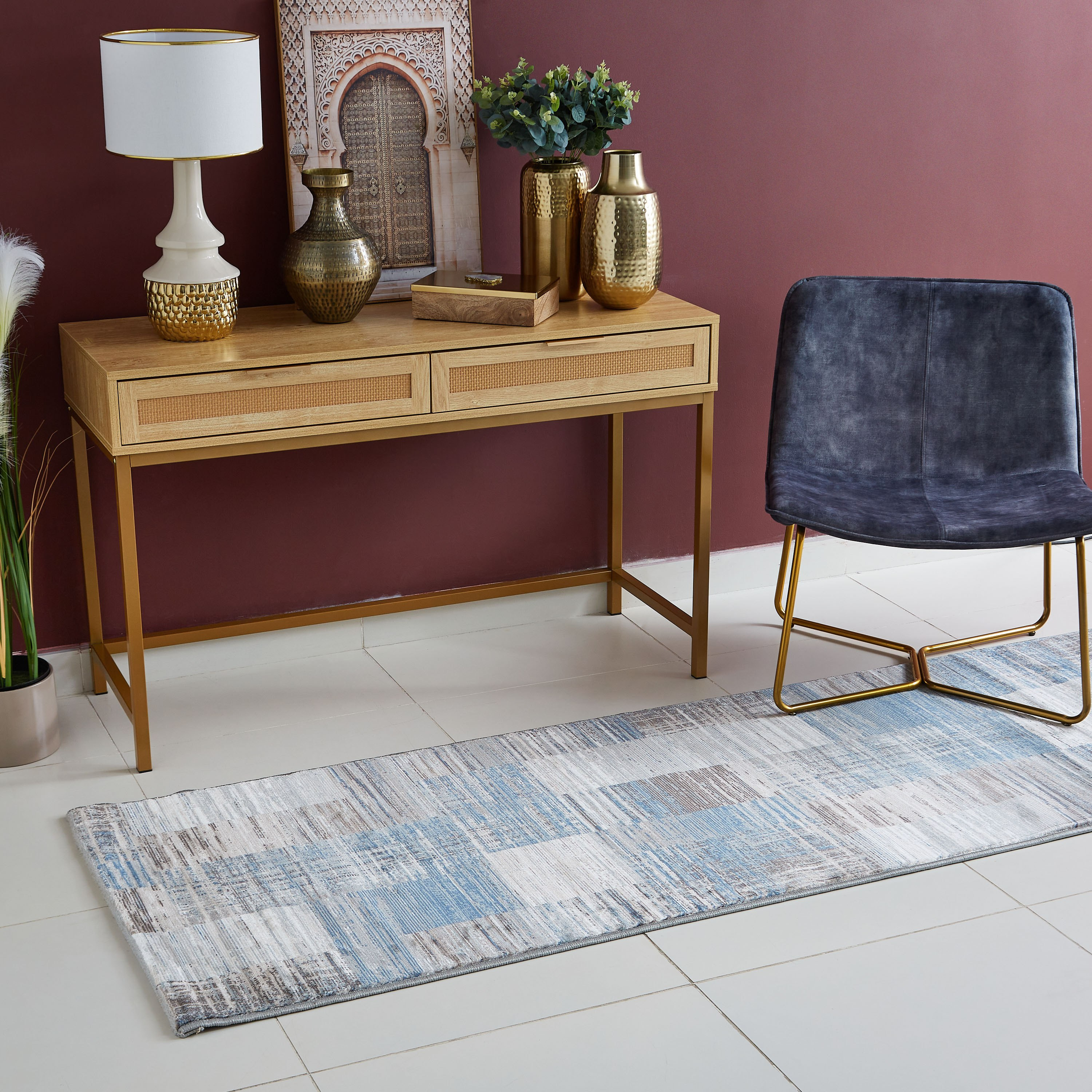 سجادة بولي بروبلين مقاومة للبقع من كيندرا لويد - 80x230 سم-hbxdecorandfurnishings-floorcoverings-rugs-image-1