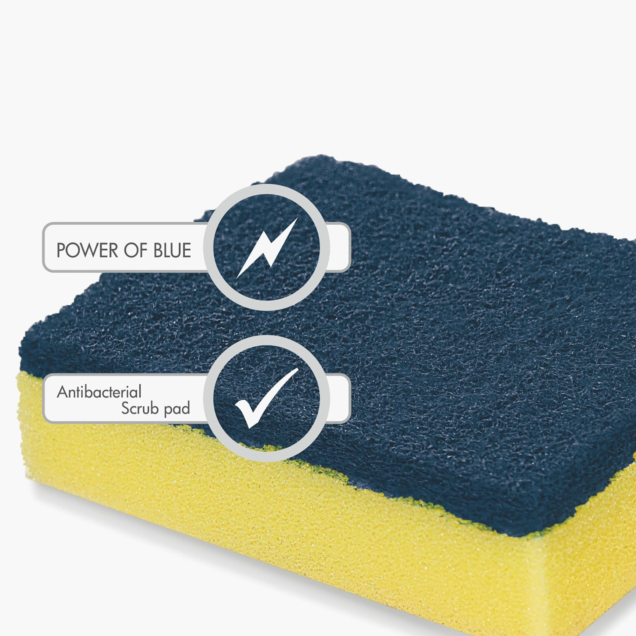 ليفة تنظيف إسفنجية بريميو مضادة للبكتيريا من لا- بوليتا - 9.8x7.5x2.5 سم-hbxbathroom-laundry-cleaningaccessories-image-3