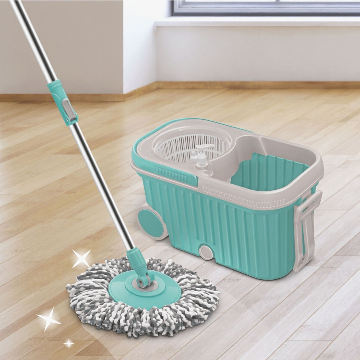 ممسحة دوارة بعجلات من لا بوليتا بريميو - 8 لتر-hbxbathroom-laundry-cleaningaccessories-image-1
