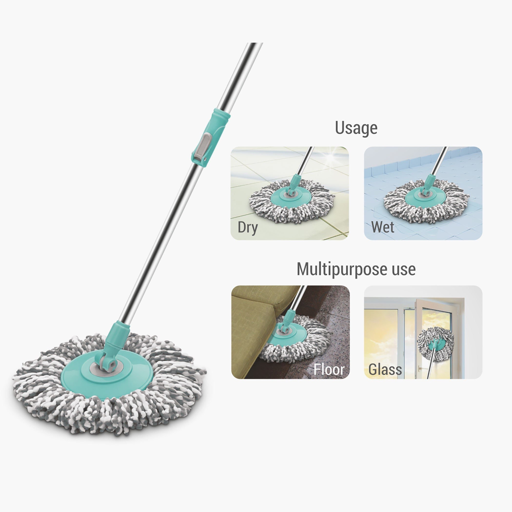 ممسحة دوارة بعجلات من لا بوليتا بريميو - 8 لتر-hbxbathroom-laundry-cleaningaccessories-image-3