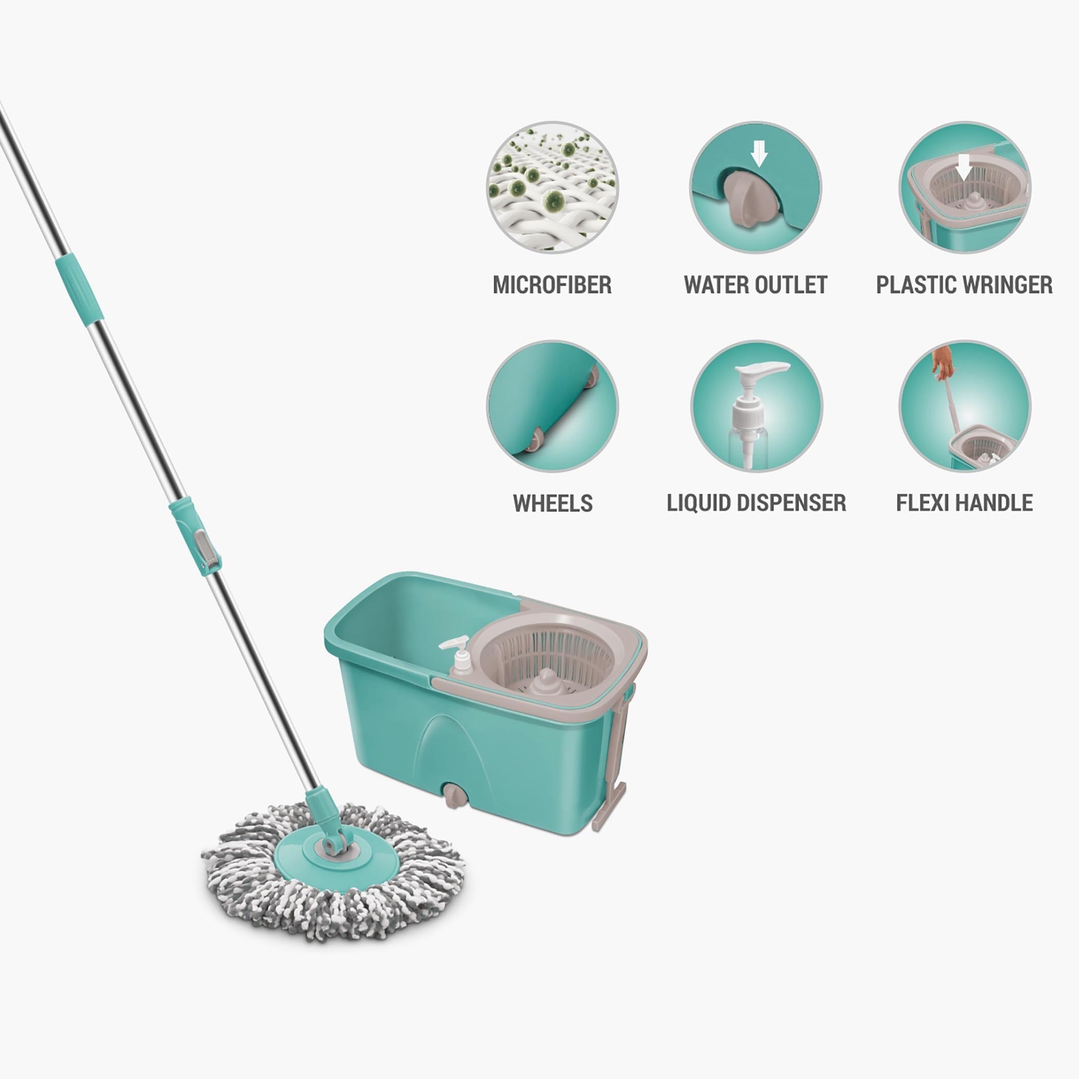 دلو ممسحة دوّارة كلاسيك من لا- بوليتا - 8 لتر-hbxbathroom-laundry-cleaningaccessories-image-3