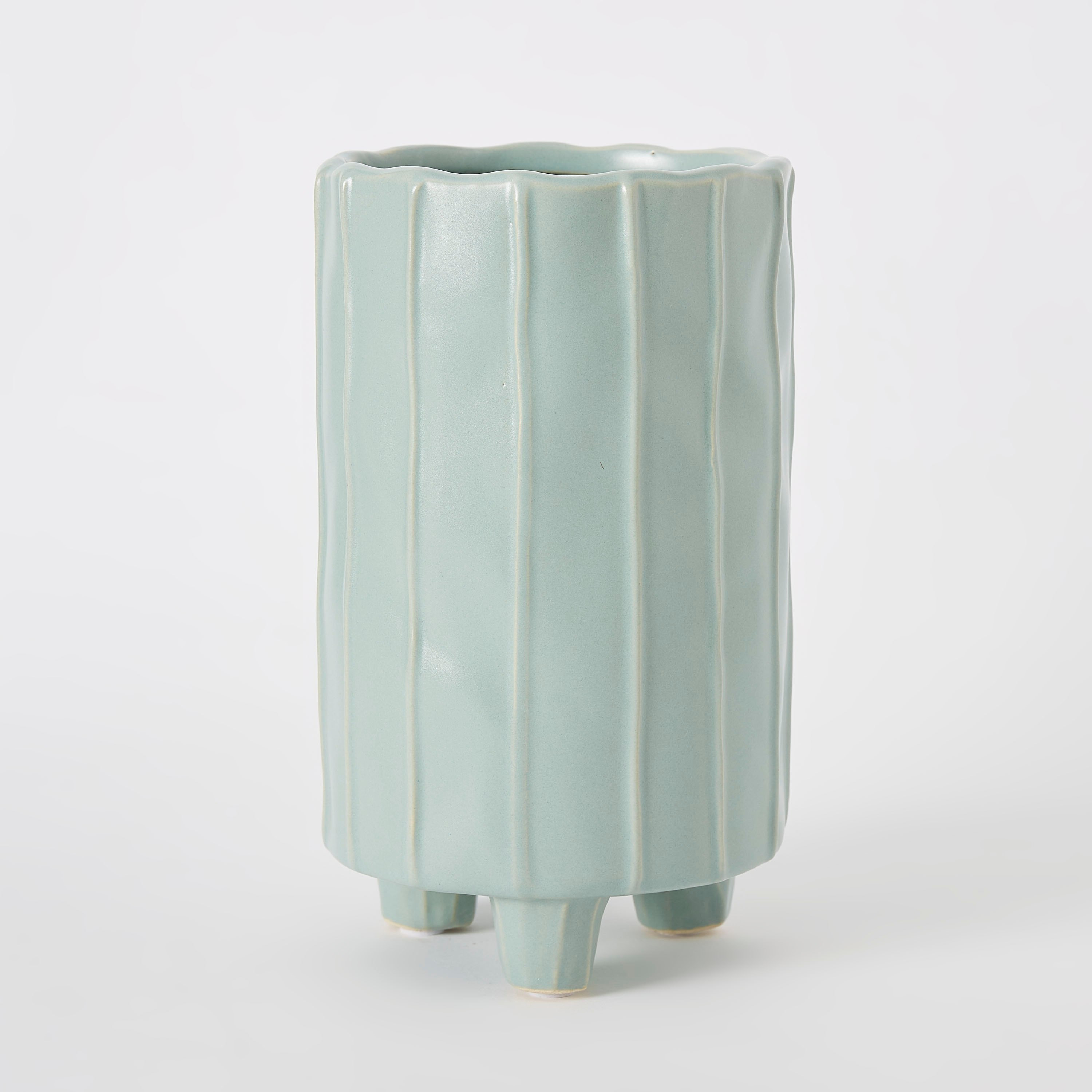 مزهرية أسطوانية سيراميك من سانسا - 13 × 13 × 21.5 سم-hbxhomeware-hbxdecorandfurnishings-image-5