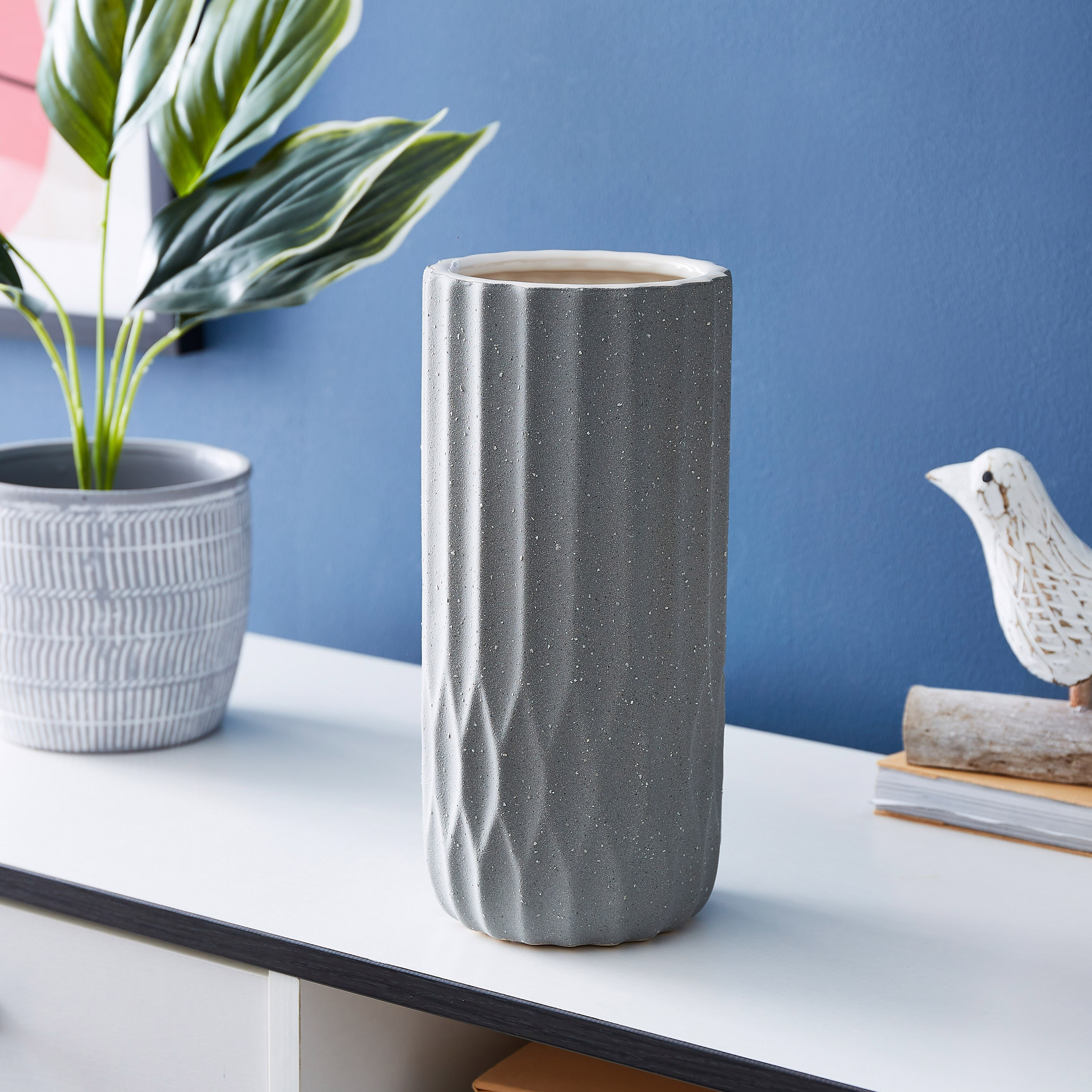 Sansa Ceramic Faceted Tall Vase - 13x13x30 cm-PROMO_HB_AE_B1G1_250925-image-2