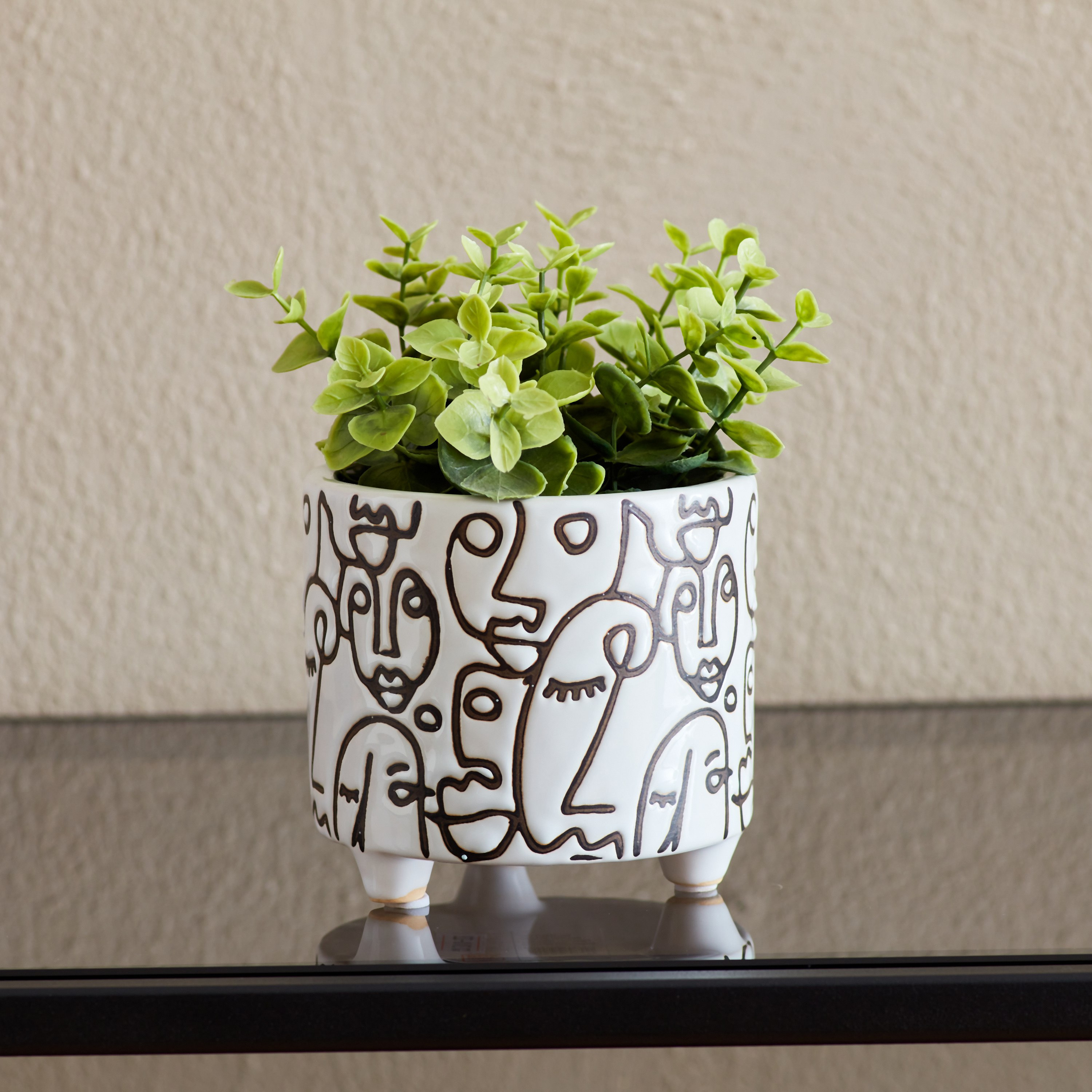 مزهرية سيراميك متوسطة من سانسا - 10.5x10 سم-hbxbedroom-decorandaccessories-vases-image-1