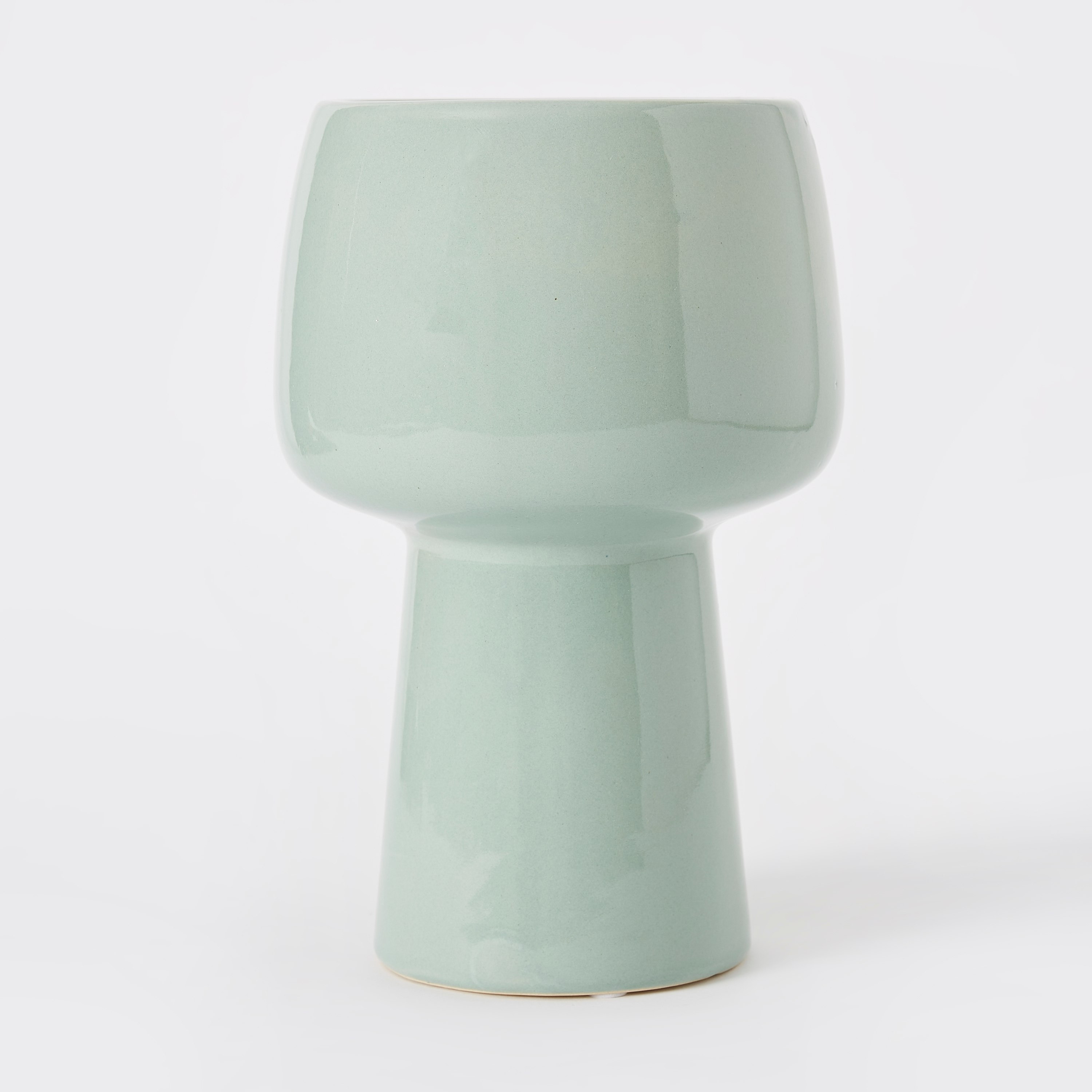 Sansa Ceramic Glass Vase with Stand - 15x15x23 cm-hbxbedroom-decorandaccessories-vases-image-5