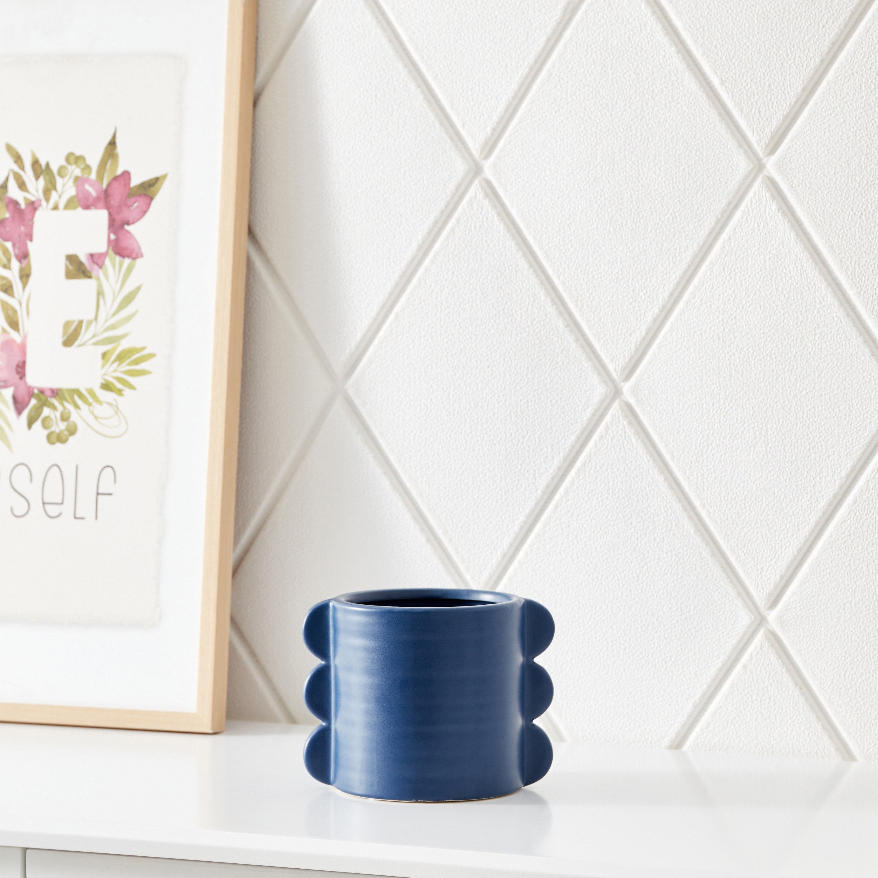 Sansa Small Ceramic Abstract Sphere in Cylinder Vase - 17.5x13.5x13.5 cm-hbxbedroom-decorandaccessories-vases-image-2