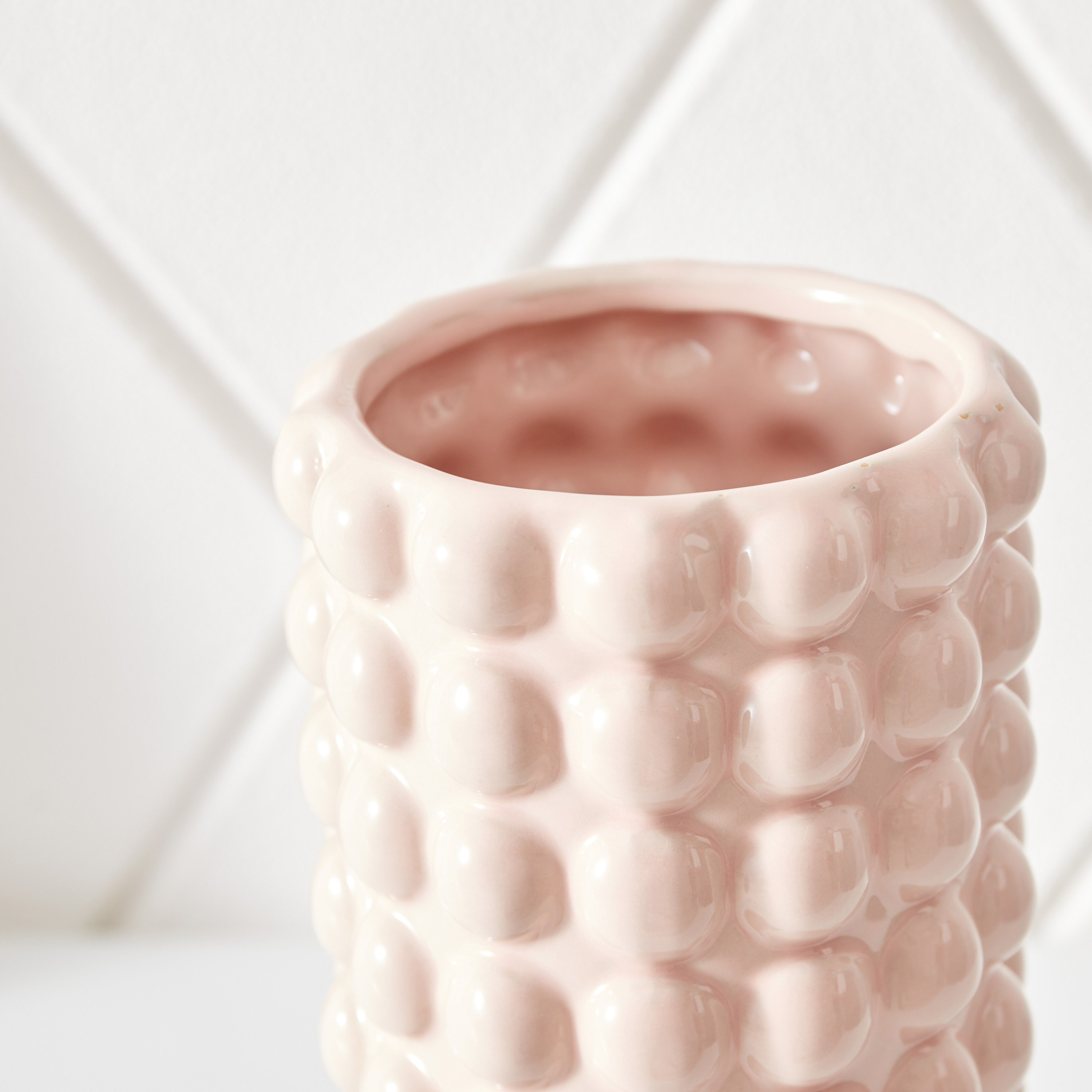 مزهرية أسطوانية سيراميك مع حامل من سانسا 3D × - 12x12x25.5 × 25.5 سم-hbxbedroom-decorandaccessories-vases-image-3