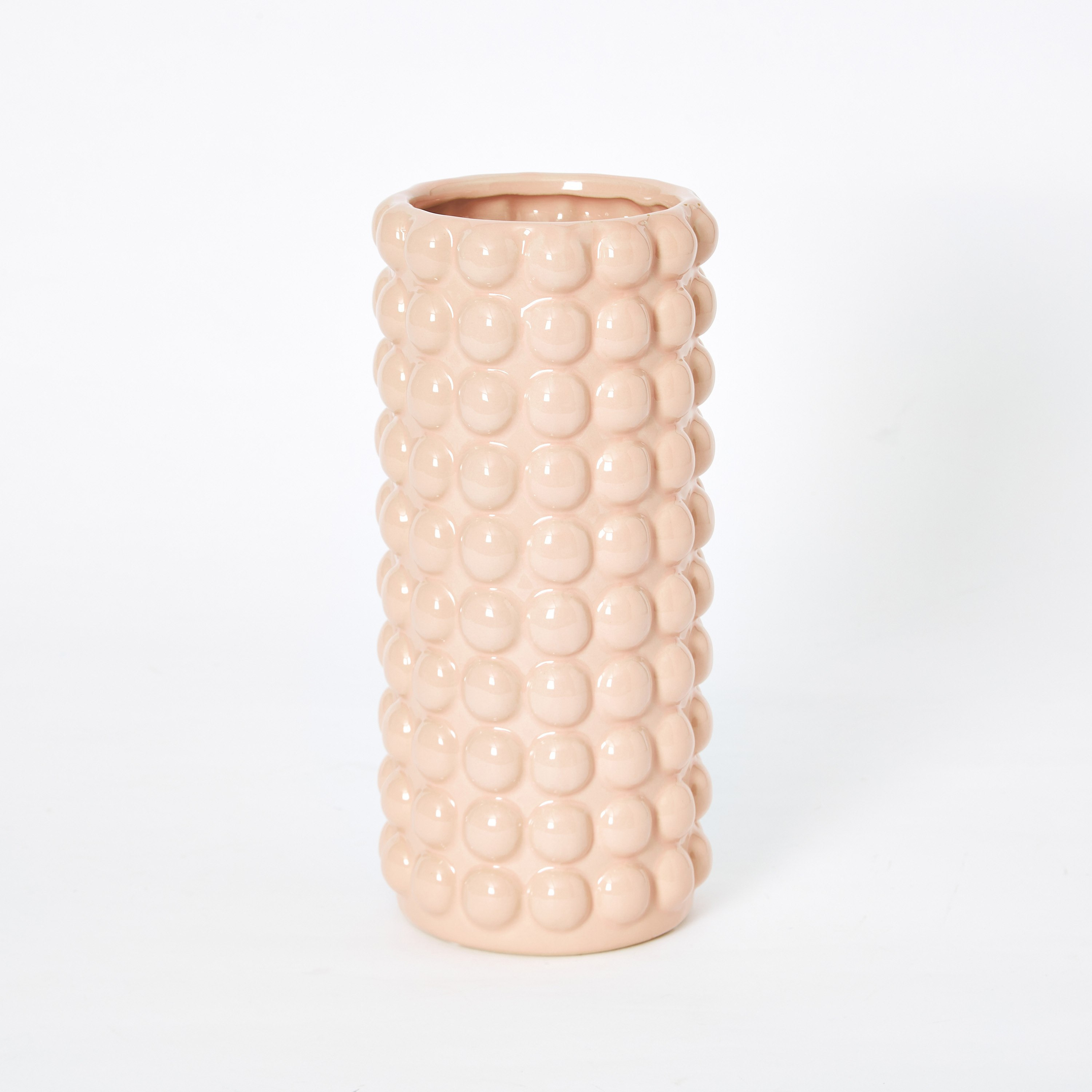مزهرية أسطوانية سيراميك مع حامل من سانسا 3D × - 12x12x25.5 × 25.5 سم-hbxbedroom-decorandaccessories-vases-image-5