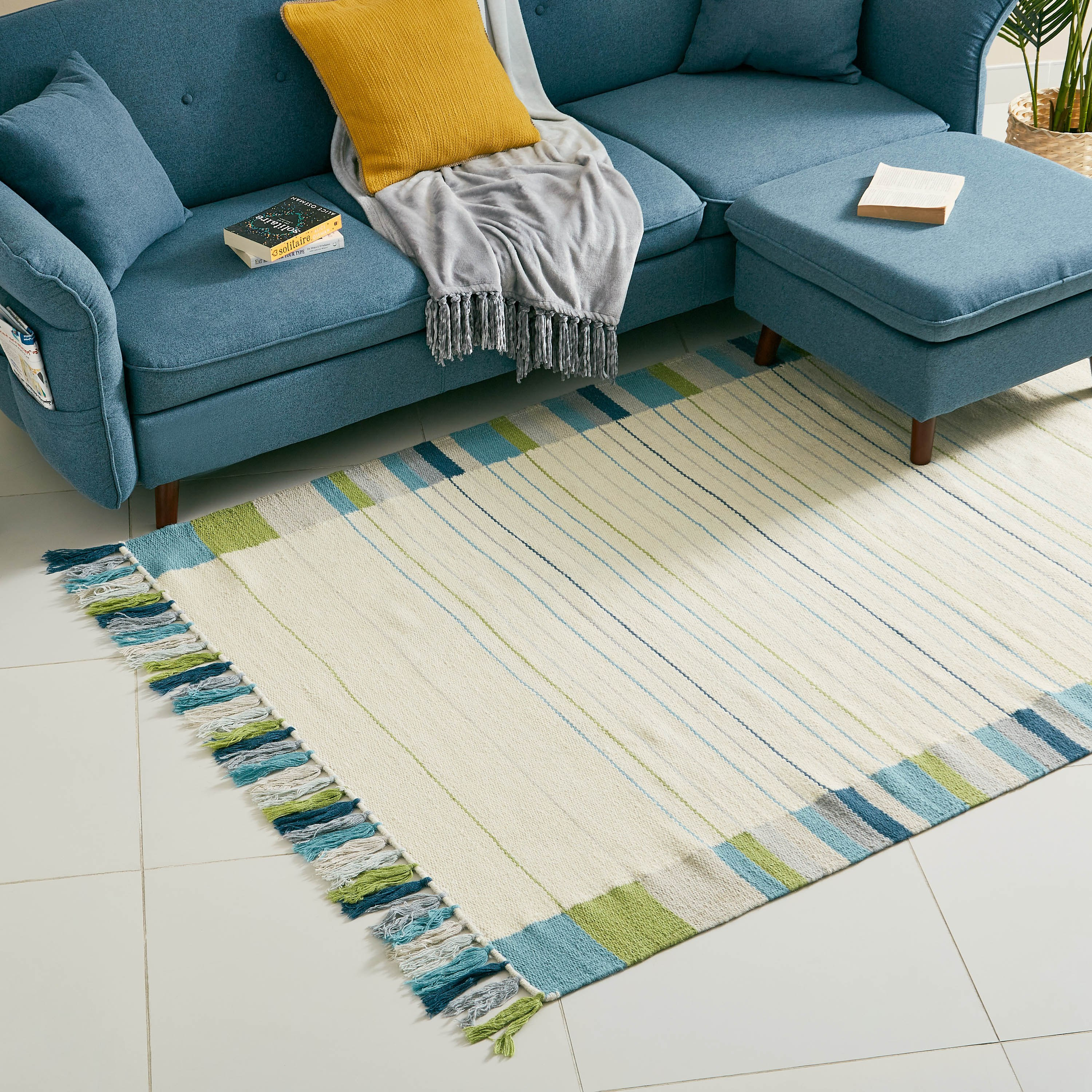 سجادة دوري صوف مصنوعة يدويًا من زارا- 150x200 سم-hbxdecorandfurnishings-floorcoverings-rugs-image-1
