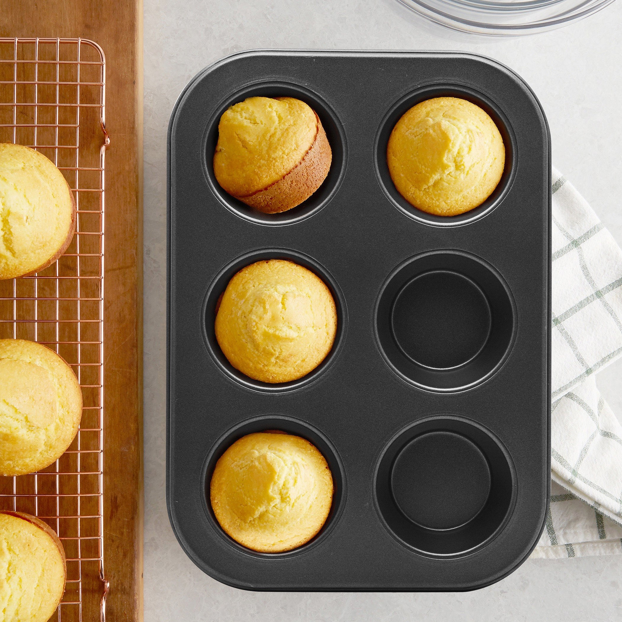 صينية مافن 6 أكواب من فيونا - 26×19×3 سم-hbxkitchen-bakeware-image-2