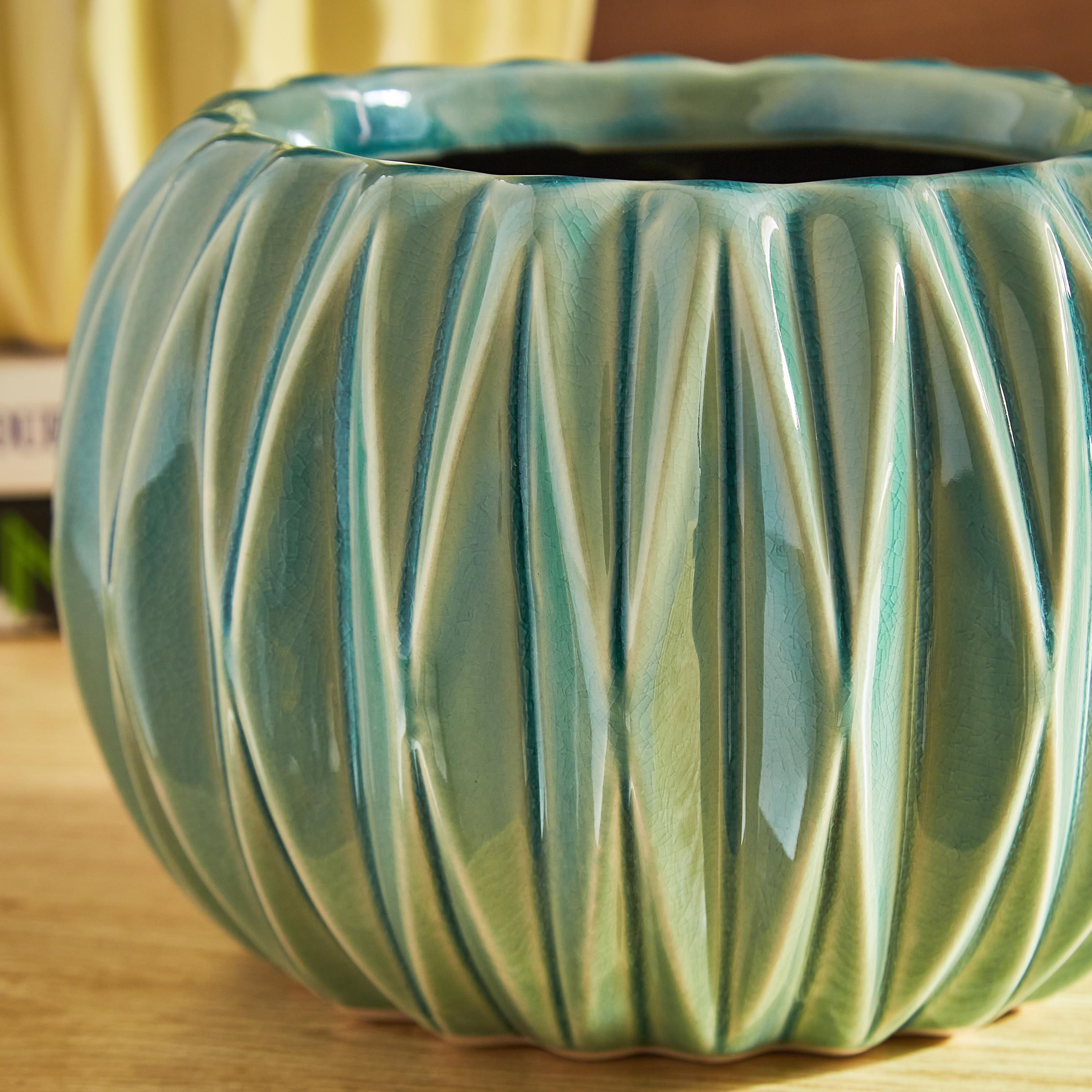 أصيص سيراميك دائري من سيارا - 19x19x13.5 سم-PROMO_HB_AE_B1G1_250925-image-3