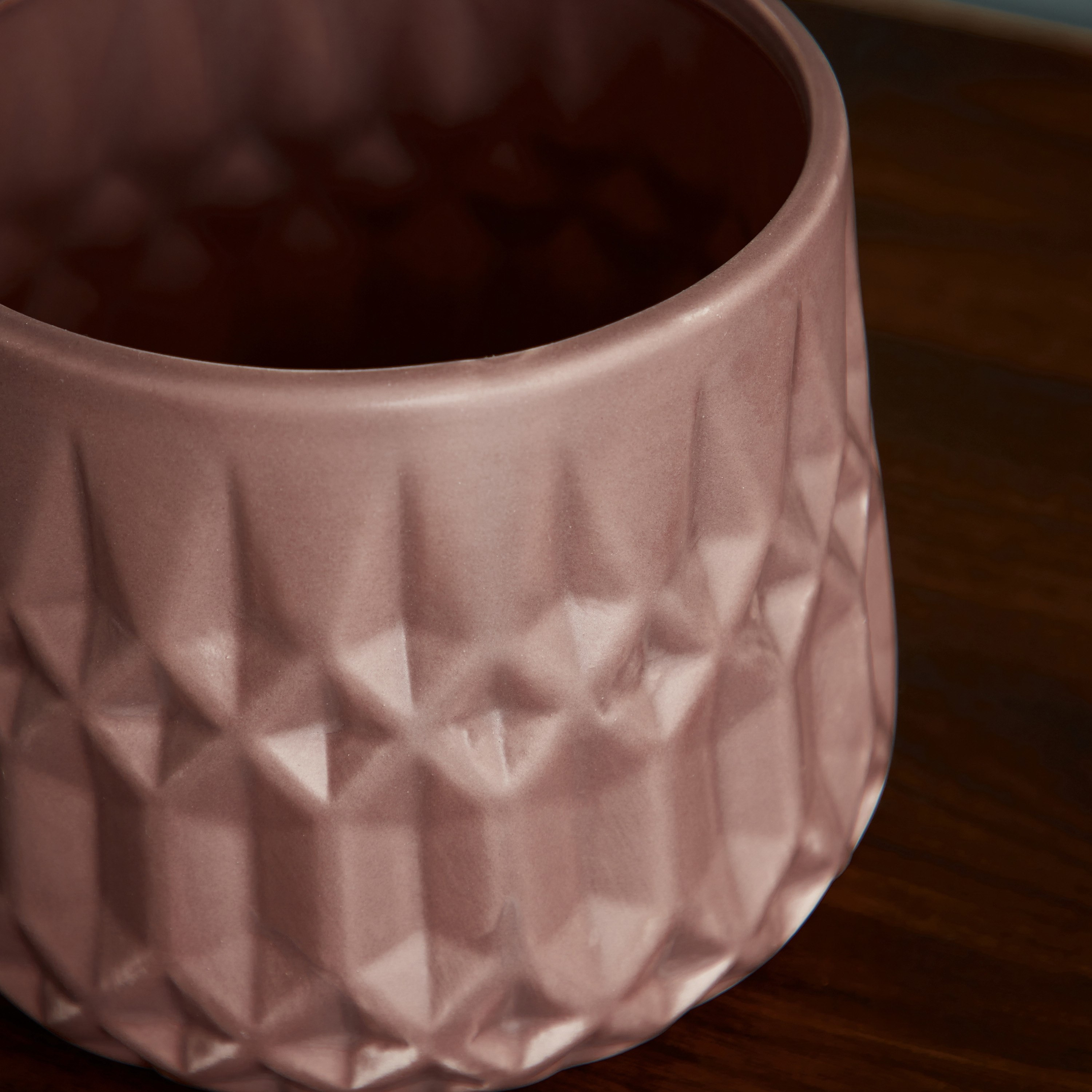 Ciara Diamond Texture Ceramic Planter - 14.3x14.3x12.3 cm-PROMO_HB_AE_B1G1_250925-image-3