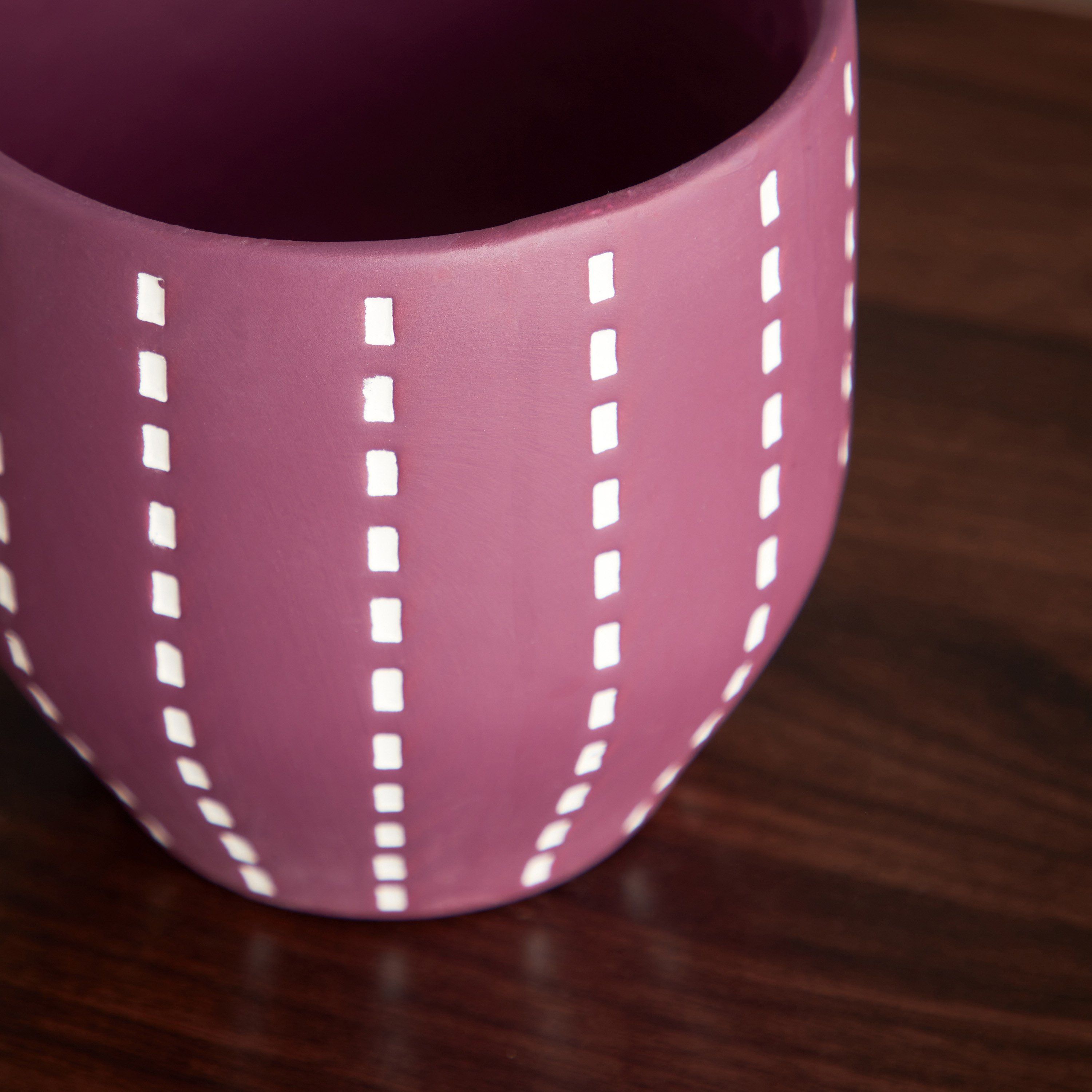 أصيص زرع سيراميك بنمط مغرّز من كيارا - 12.8x12.8x12.6 سم-PROMO_HB_AE_B1G1_250925-image-3