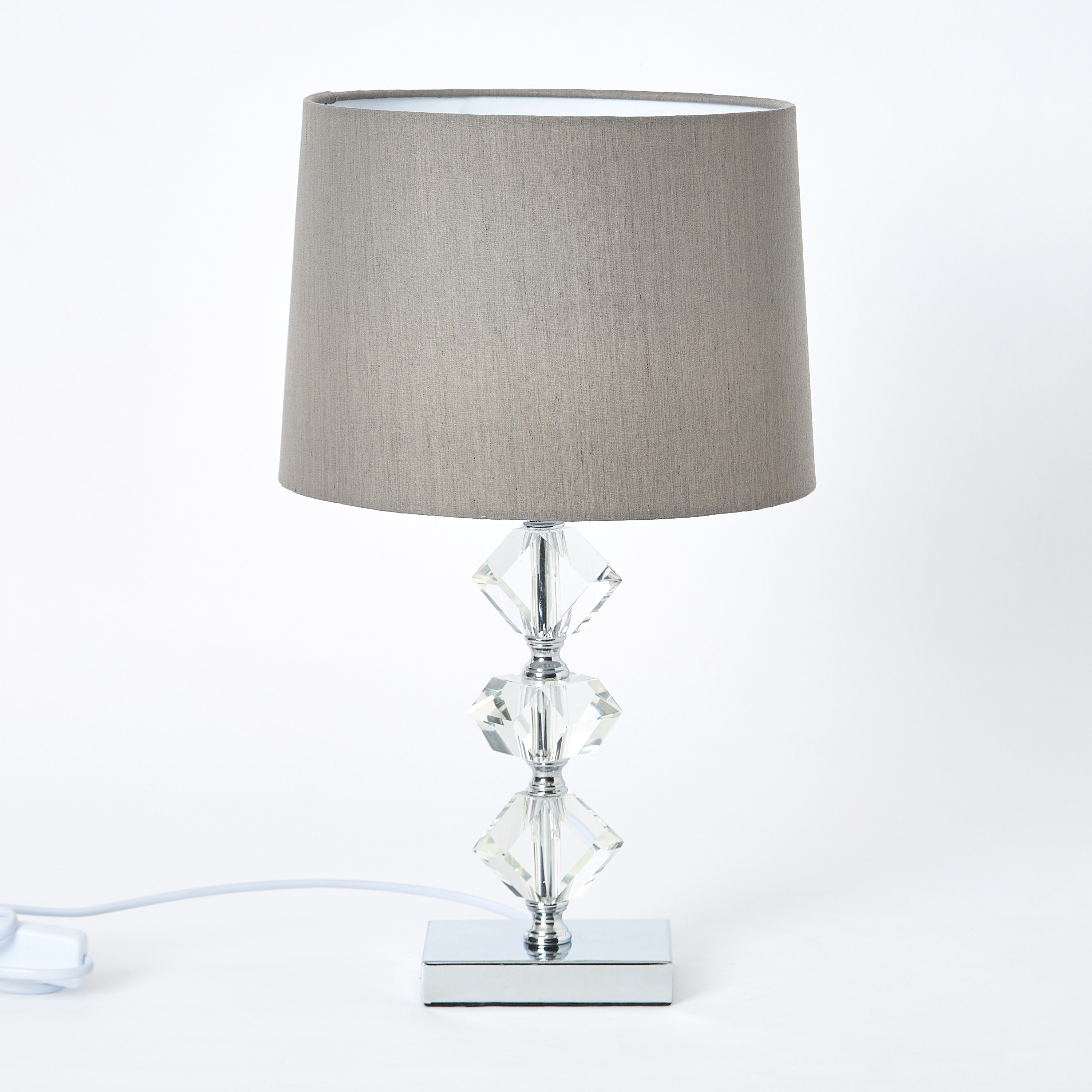 Corsa Crystal Table Lamp with Metal 3 Crystal Bolbs Base - 43x26 cm-hbxlivingroom-lighting-tablelamps-image-5
