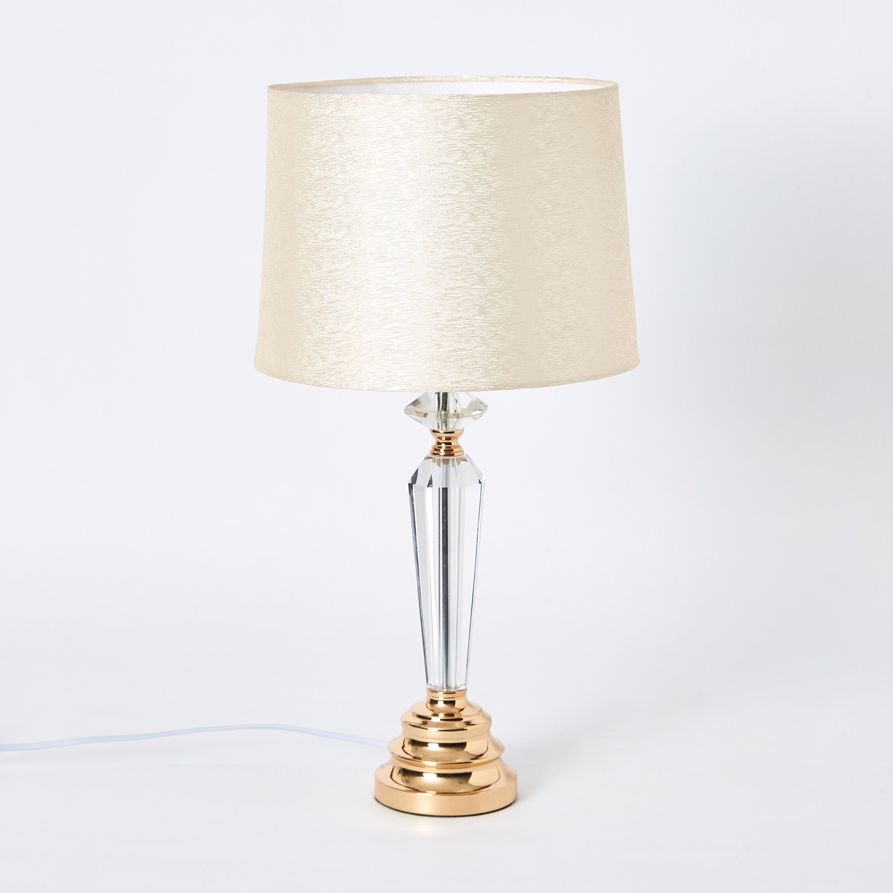 مصباح طاولة بقاعدة كريستال مفرّغة هندسيًا من كورسا - 51×28 سم-hbxlivingroom-lighting-tablelamps-image-5