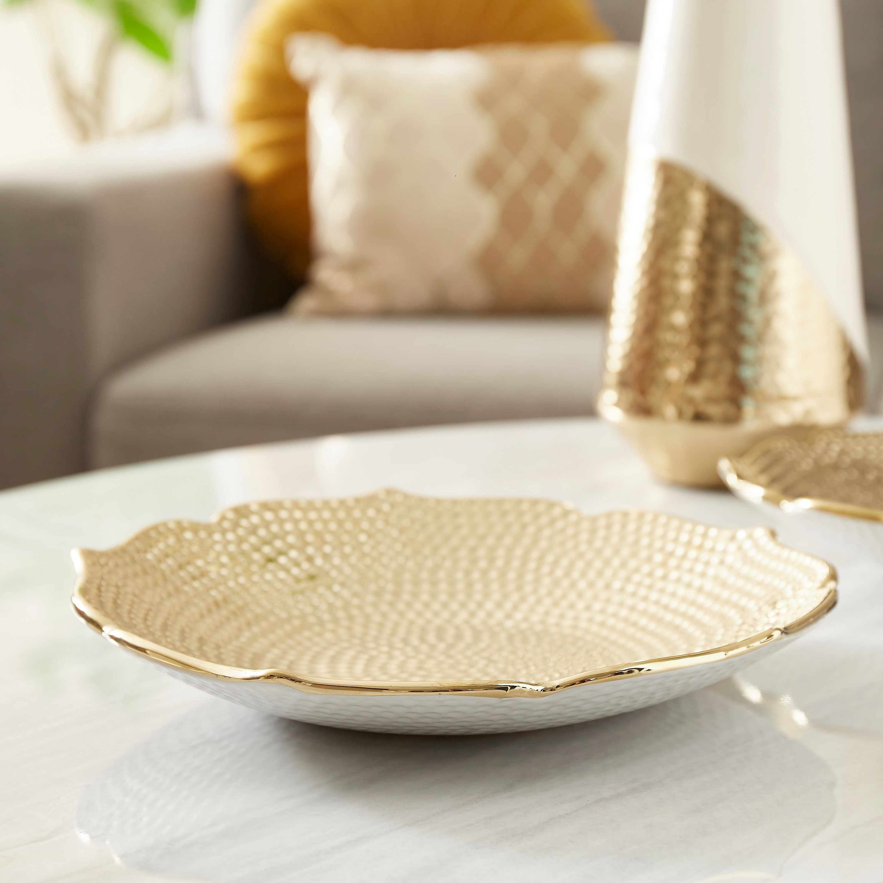 Casa Ceramic Hammered Platter - 30x30x4.3 cm-PROMO_HB_AE_B1G1_250925-image-2