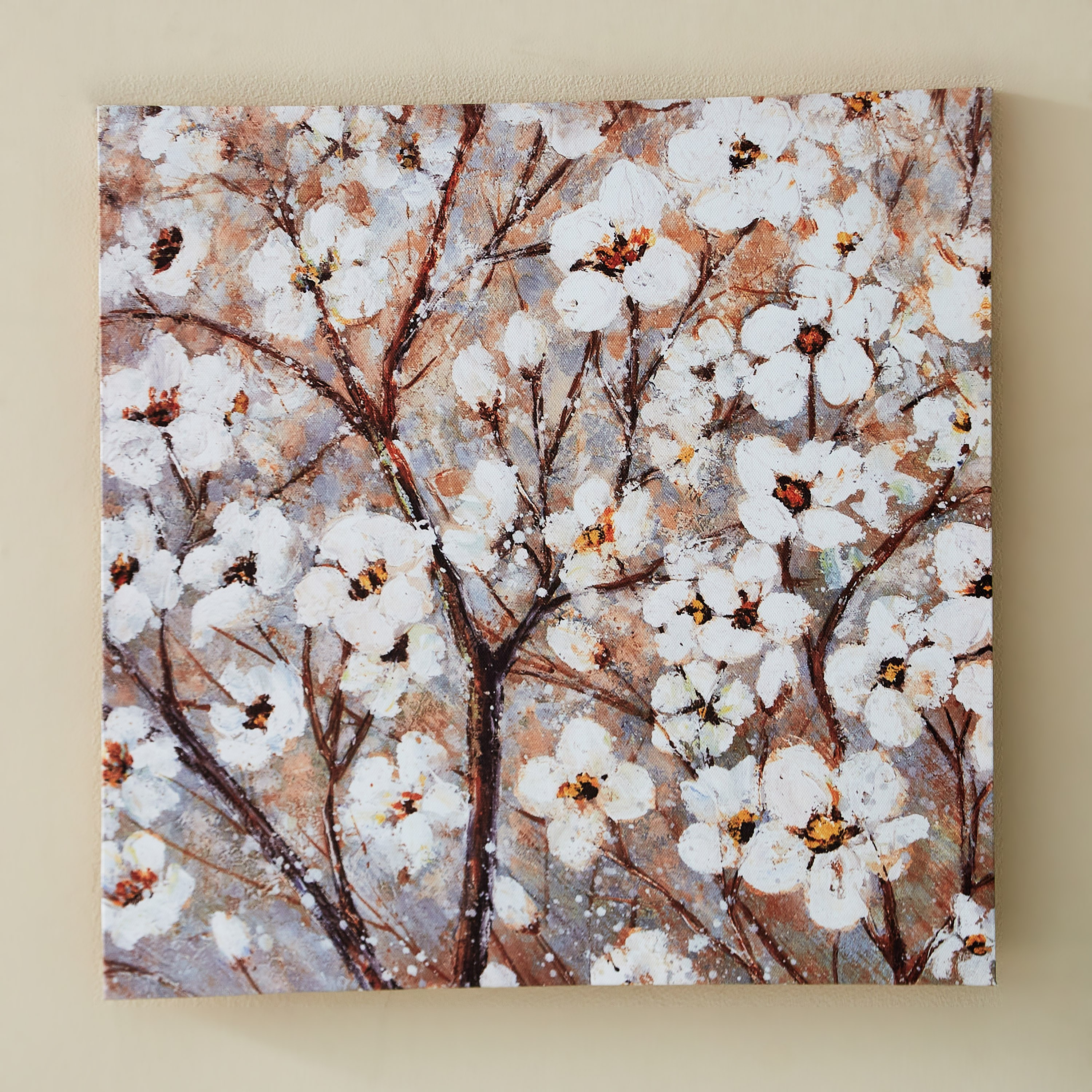 لوحة كانفاس مؤطرة بتصميم أزهار من إلمر - 40x2x40 سم-hbxhomeware-hbxdecorandfurnishings-image-1
