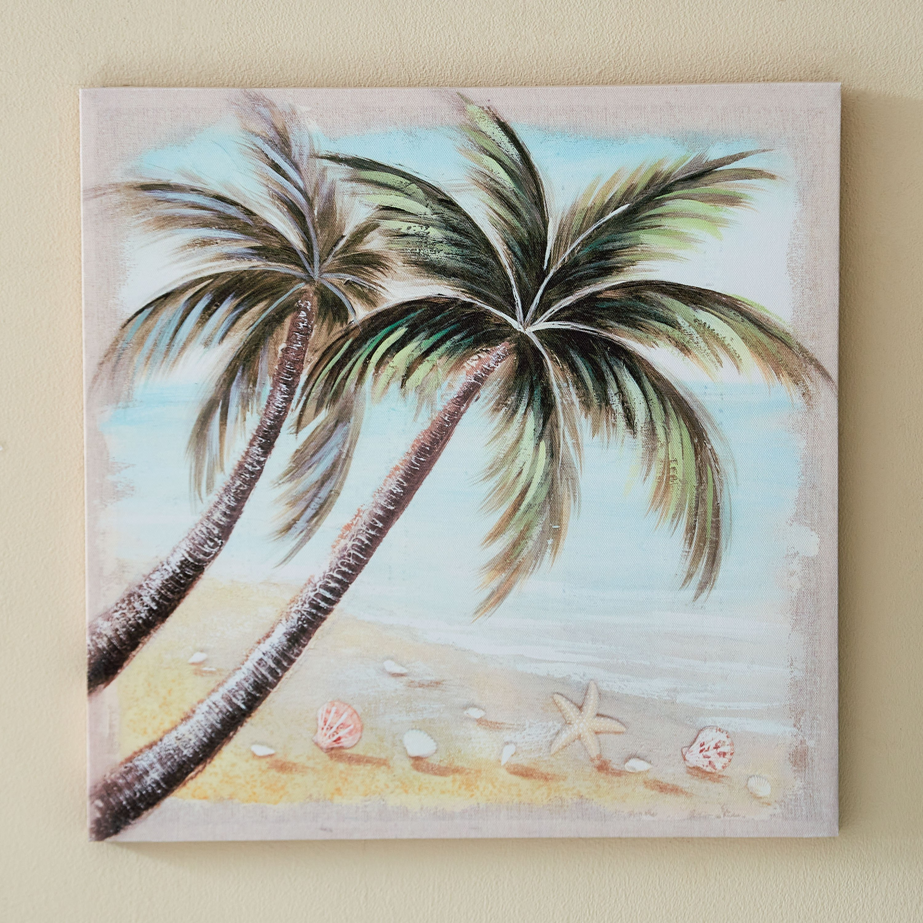 لوحة كانفاس مؤطرة لشجرة جوز الهند من إلمر - 40x2x40 سم-hbxhomeware-hbxdecorandfurnishings-image-1