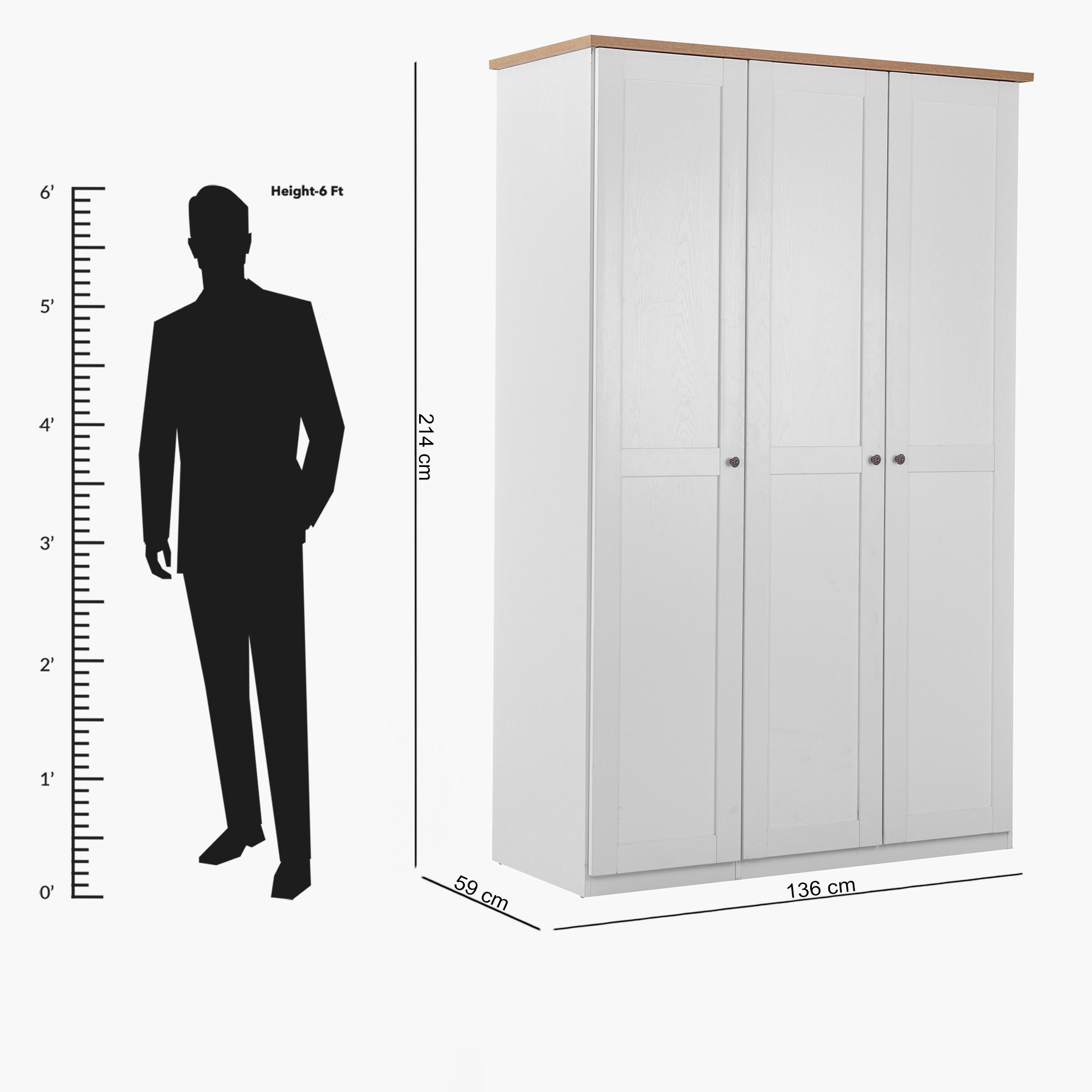Hampton 3-Door Wardrobe-hbxfurniture-wardrobes-image-12