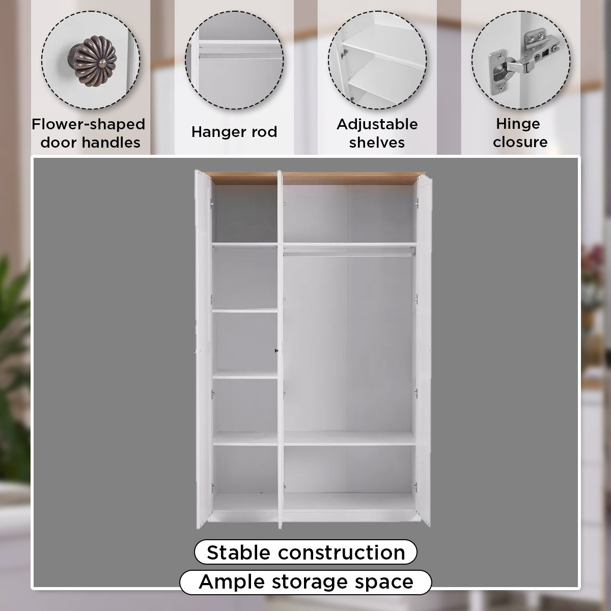 Hampton 3-Door Wardrobe-hbxfurniture-wardrobes-image-5