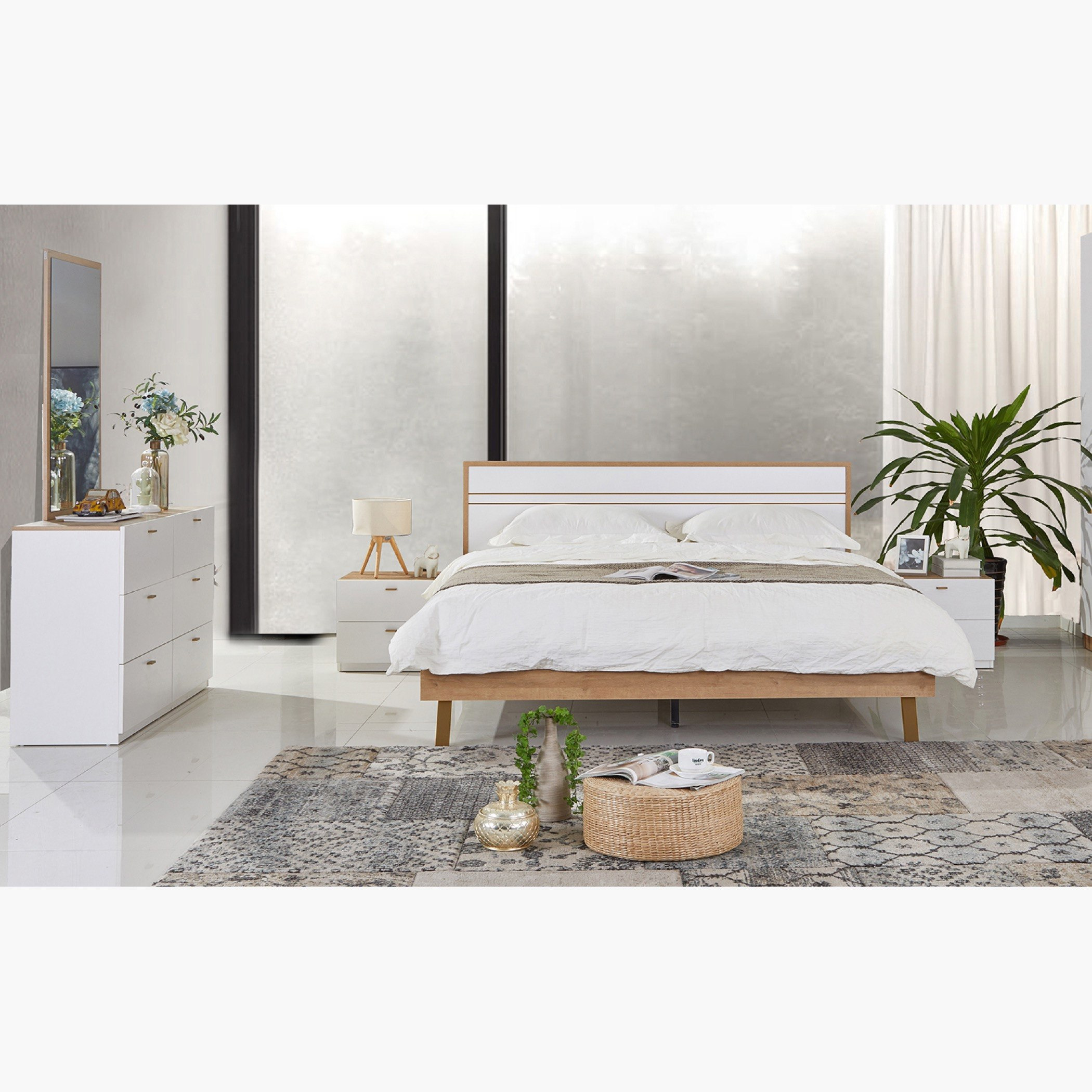 طقم غرفة نوم كينج 5 قطع من برلين - 180x200 سم-hbxbedroom-bedsandbedsets-bedroomsets-king-image-1
