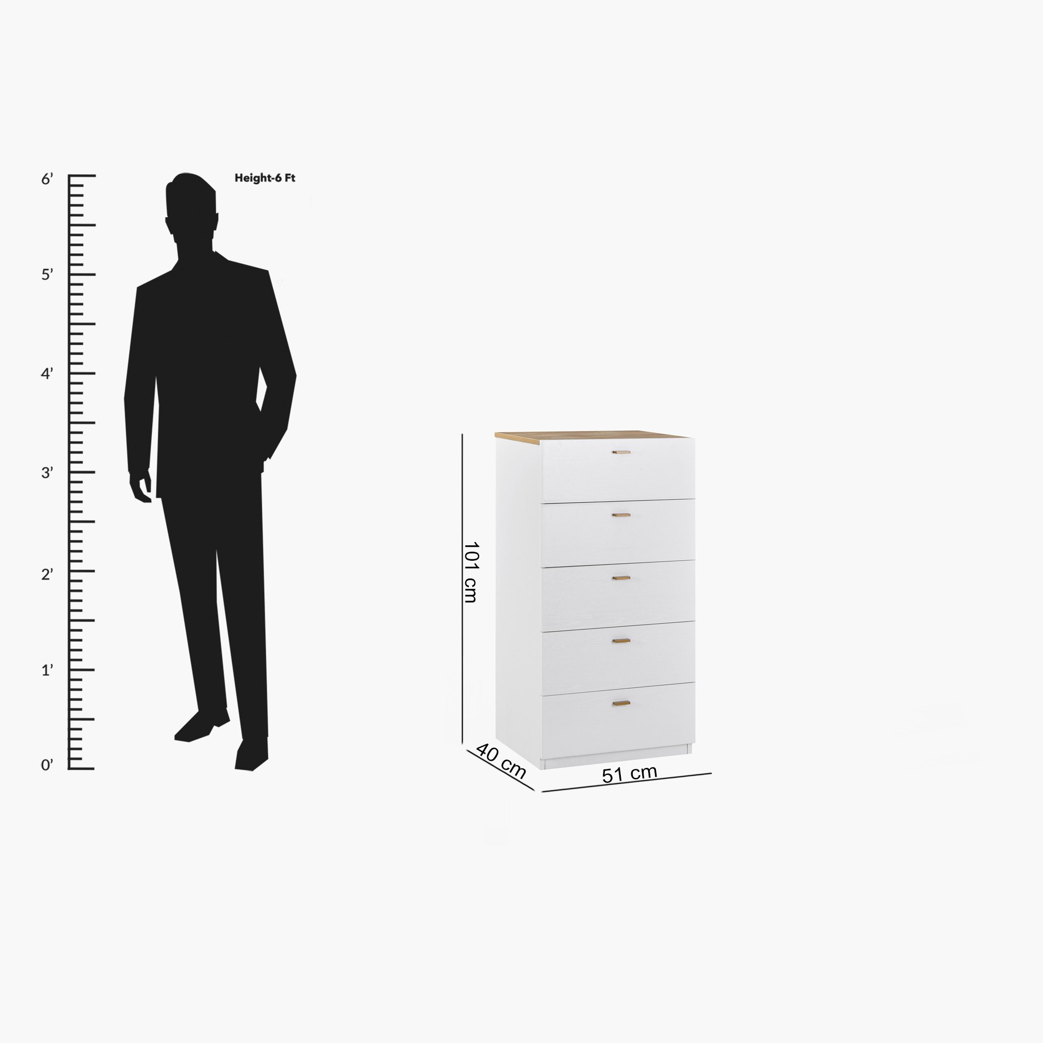 وحدة 5 أدراج من برلين-hbxfurniture-dressersandchests-chestofdrawers-image-9