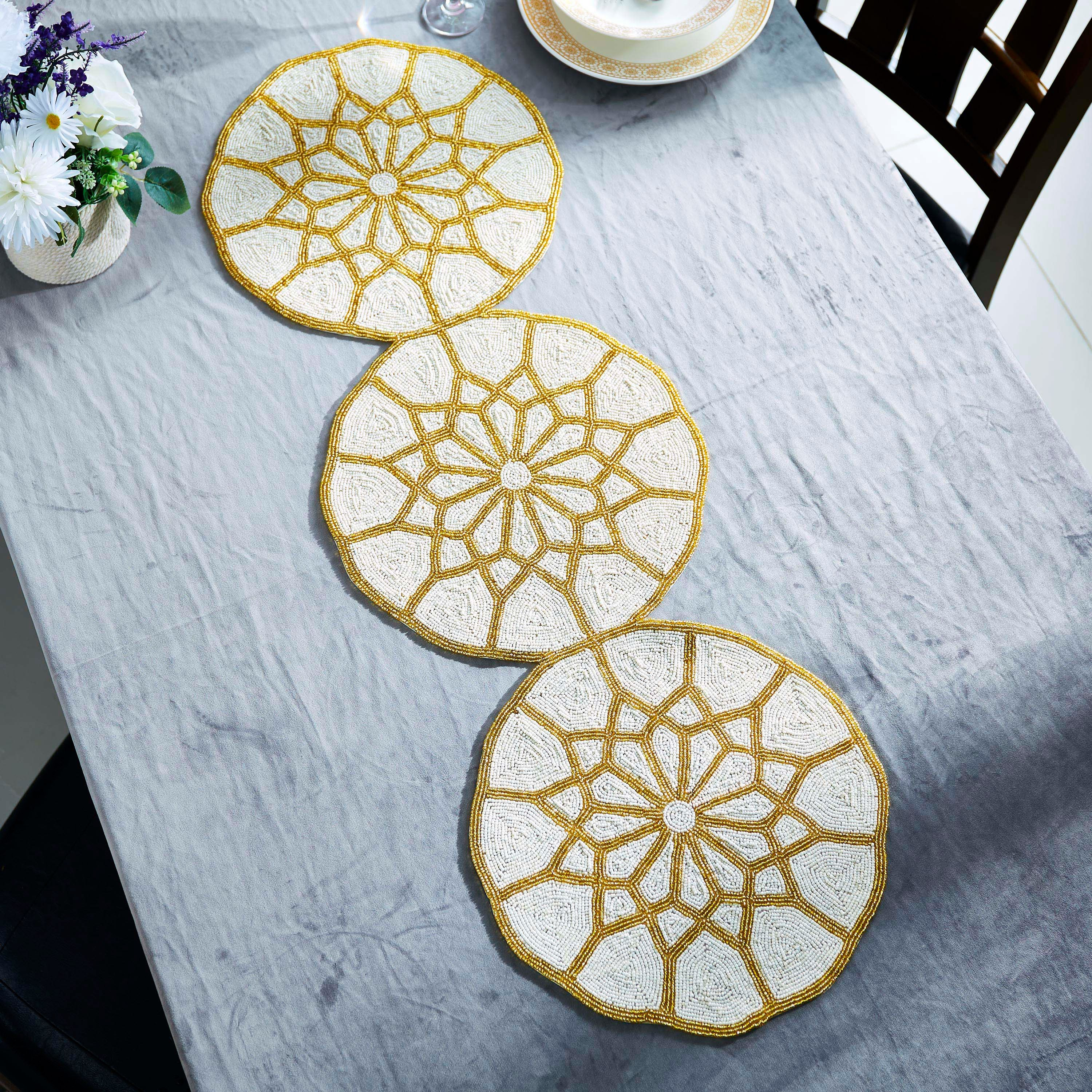 Mashrabiya Beaded Table Runner-hbxdecorandfurnishings-homefurnishings-tablelinens-image-1