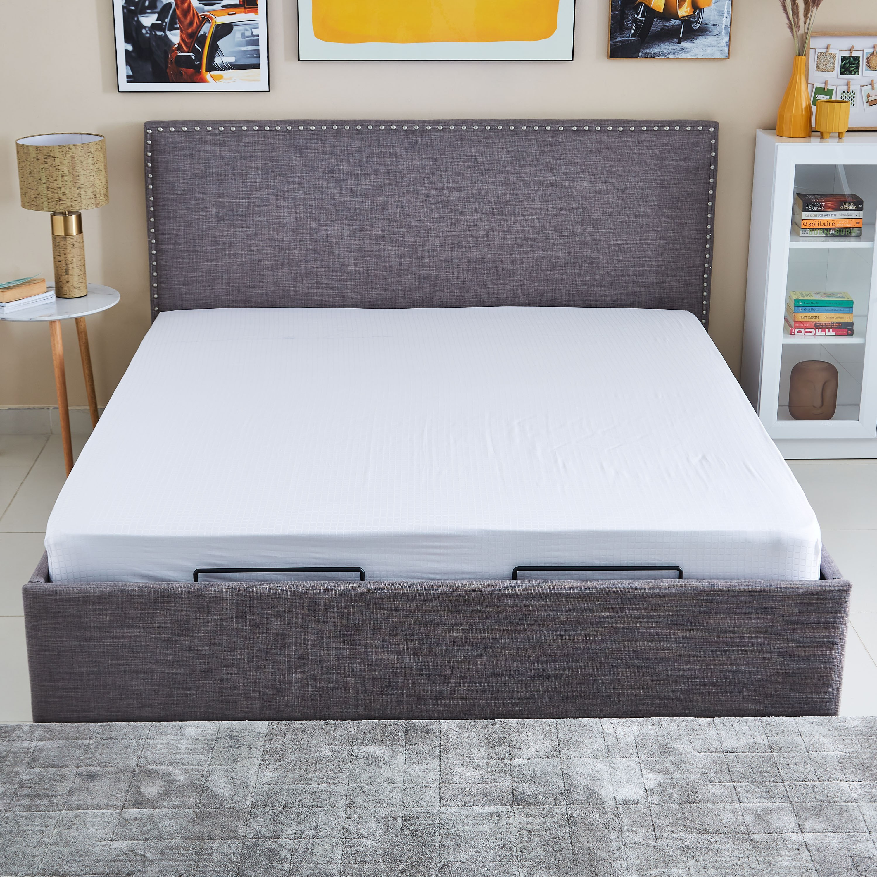 شرشف مطّاطي كينج معالج بزيت الصبار والجوجوبا من كامبريدج - 180x200+30 سم-hbxhomeware-hbxbedroom-image-2