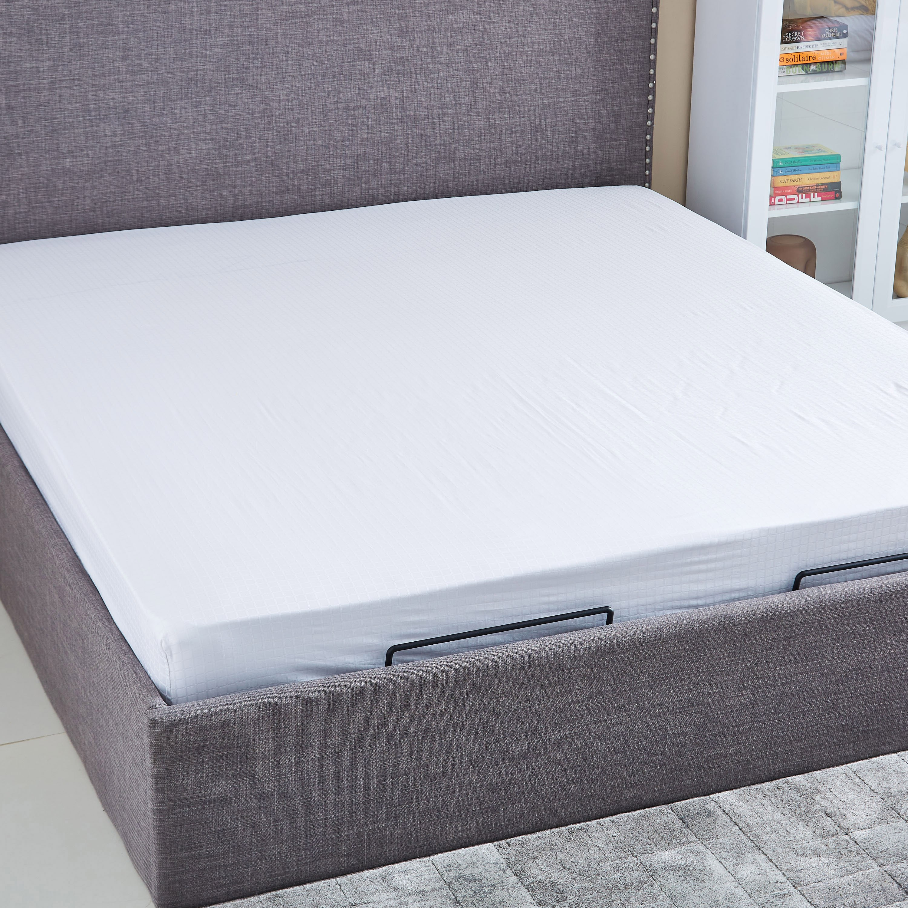 شرشف مطّاطي سوبر كينج معالج بزيت الصبار والجوجوبا من كامبريدج - 200x200+30 سم-hbxhomeware-hbxbedroom-image-1