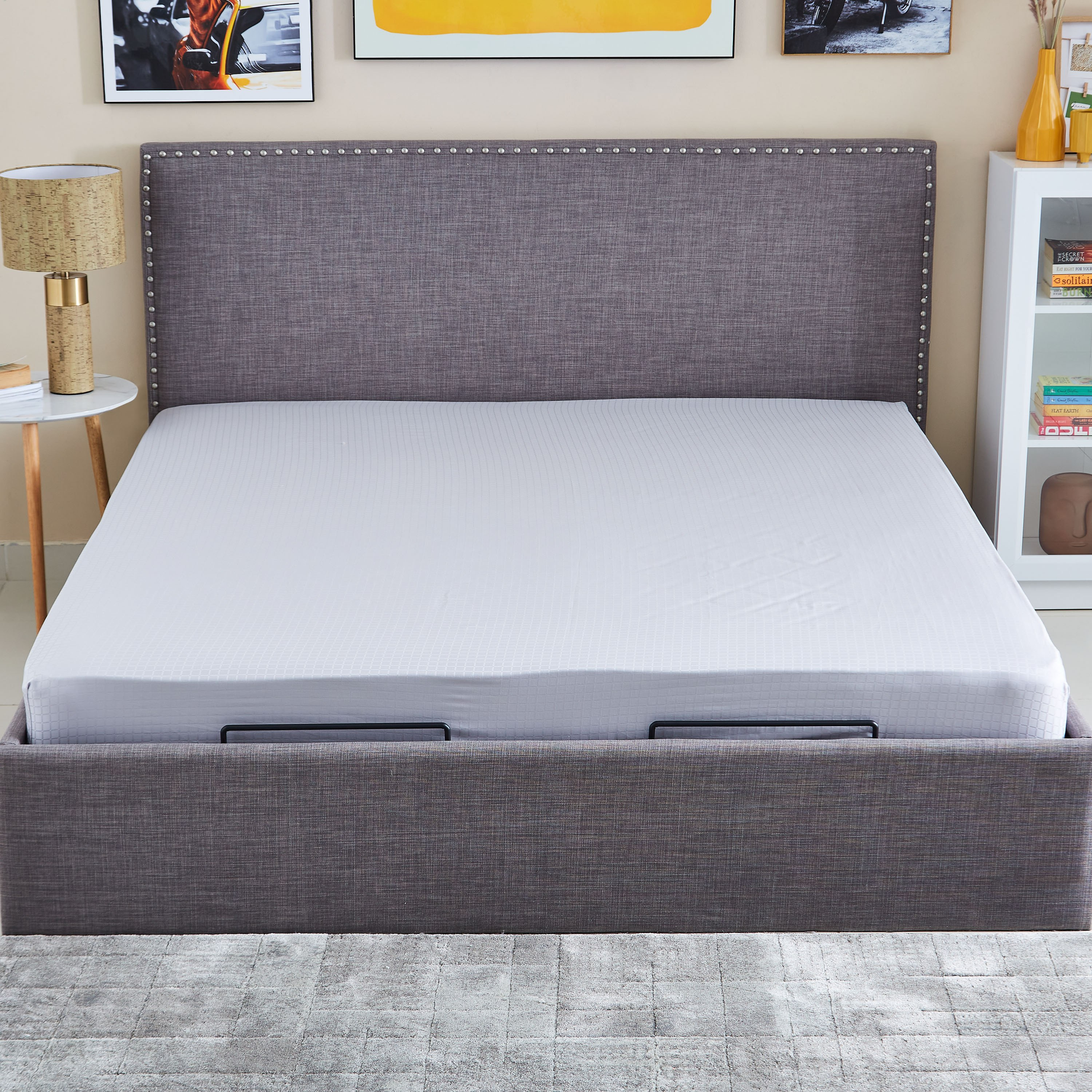 شرشف مطاطي كوين معالج بالألوفيرا وزيت الجوجوبا من كامبريدج - 150x200+30 سم-hbxhomeware-hbxbedroom-image-2