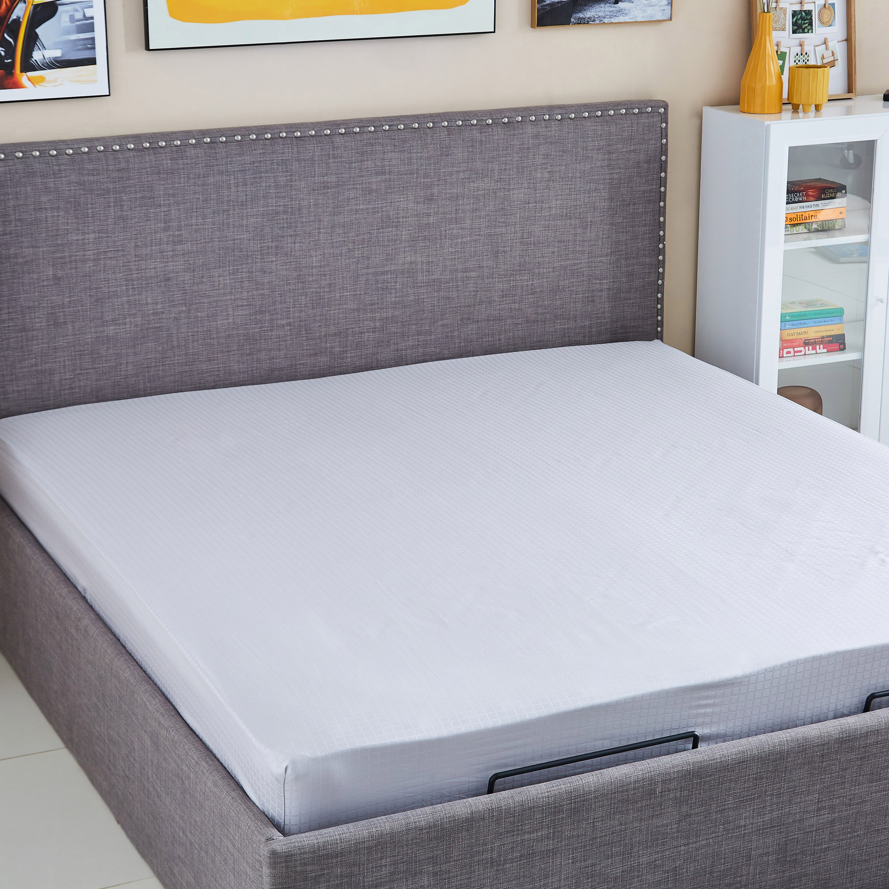 شرشف مطاطي سوبر كينج معالج بزيت الصبار والجوجوبا من كامبريدج - 200x200+30 سم-hbxhomeware-hbxbedroom-image-1