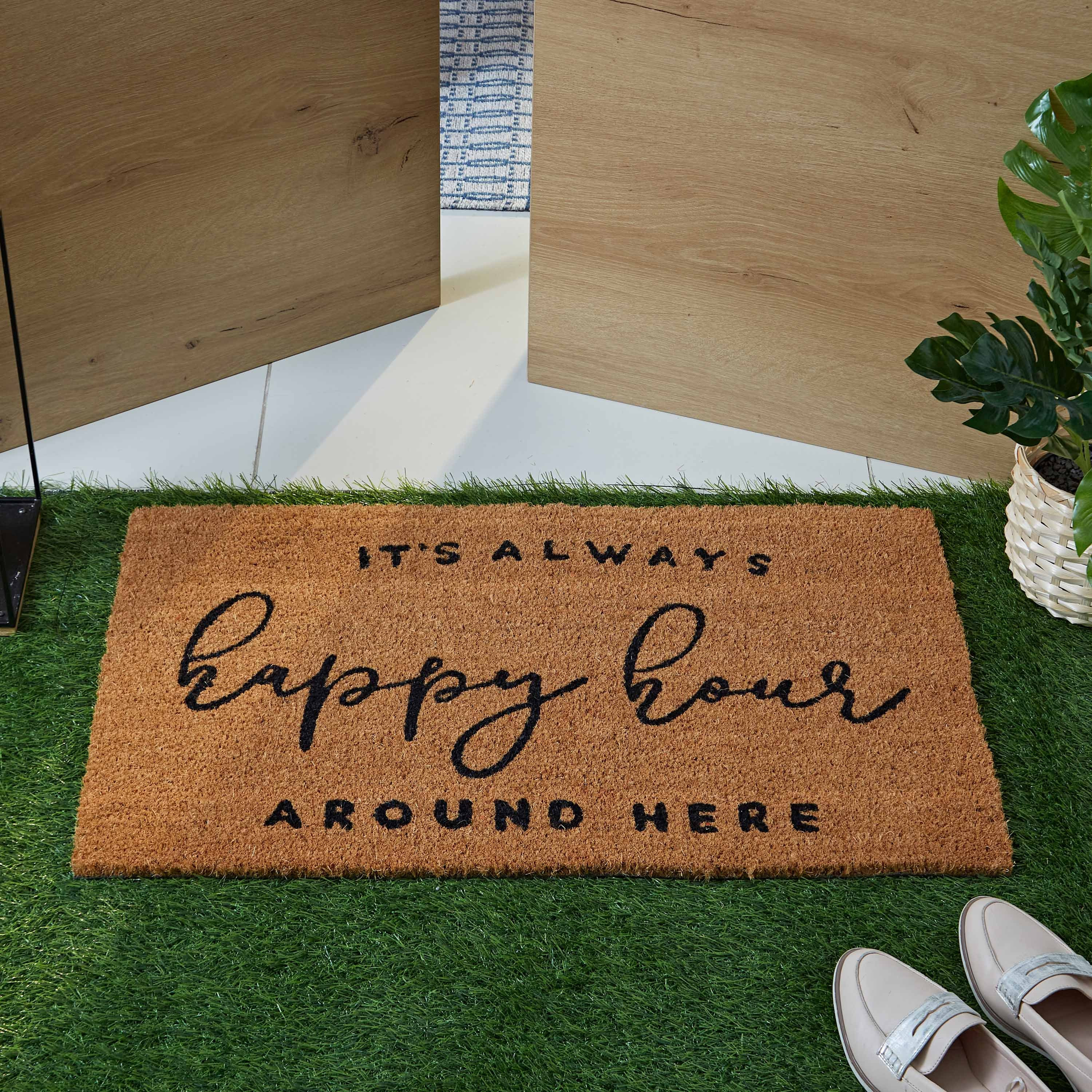 Happy Hour Printed Coir Doormat with PVC Back - 45x75 cm-PROMO_HB_AE_B1G1_250925-image-1