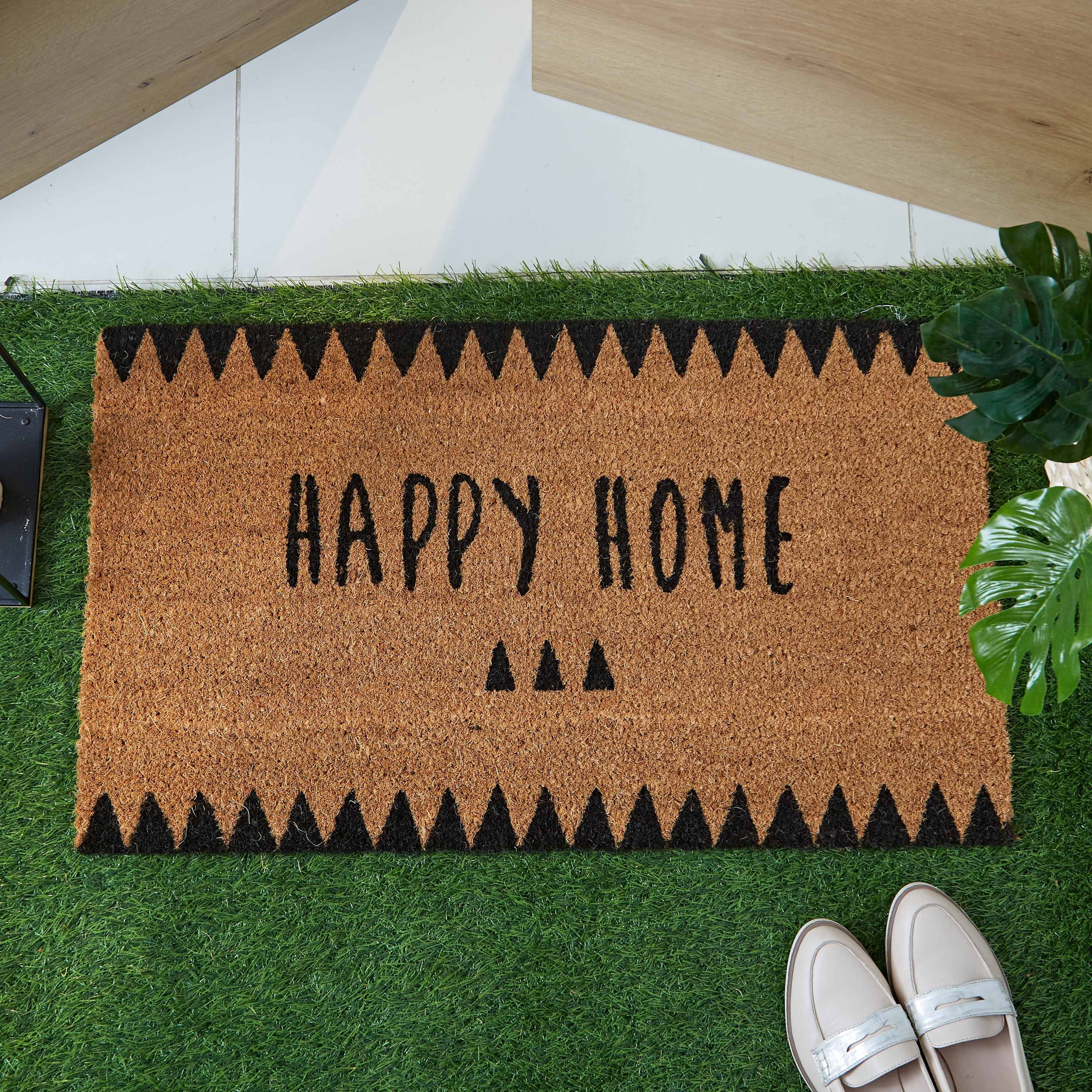 Happy Home Printed Coir Doormat with PVC Back - 45x75 cm-hbxhomeware-hbxlivingroom-image-2