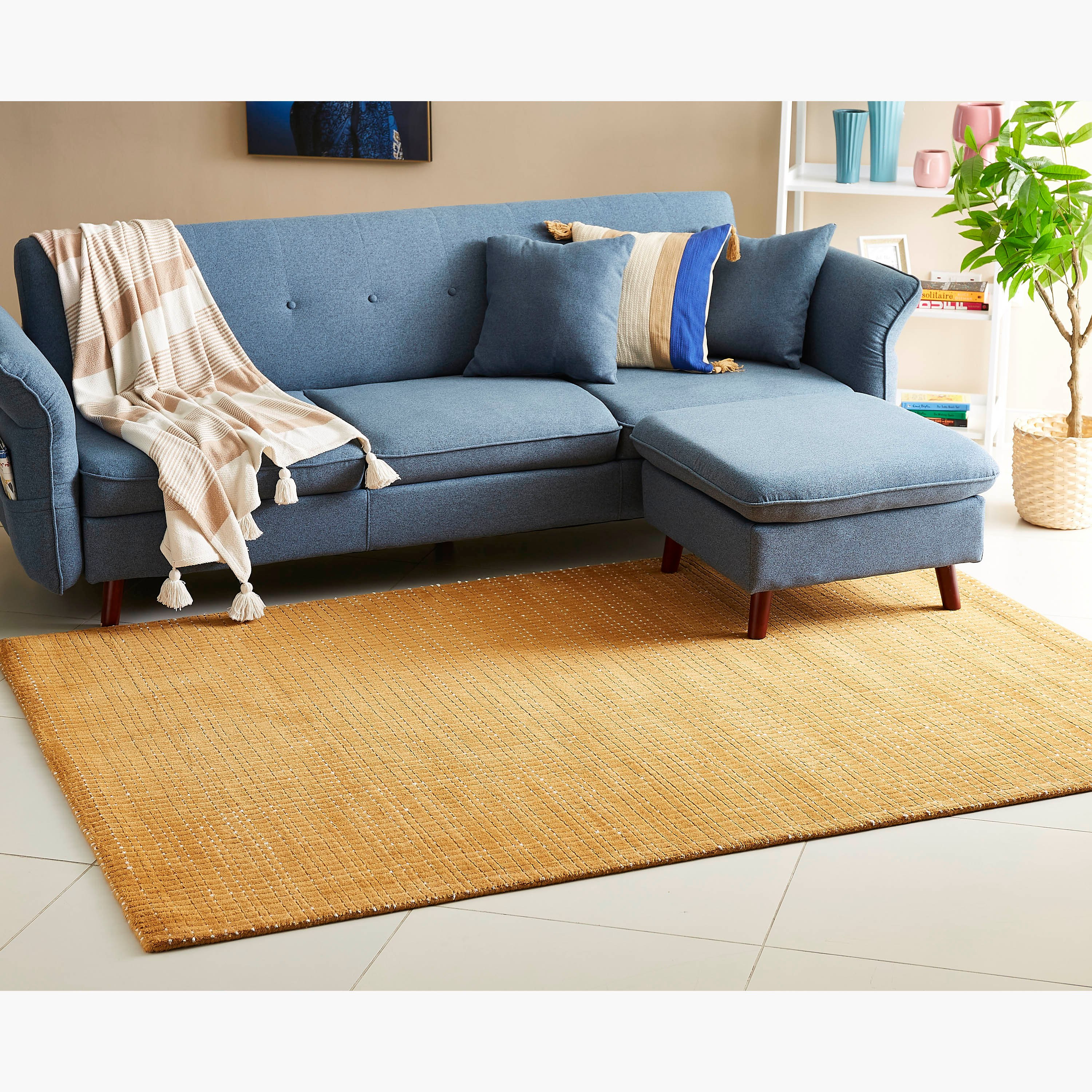سجادة صوفية مصنوعة يدويًا من إيفلين - 120x170 سم-hbxdecorandfurnishings-floorcoverings-rugs-image-1