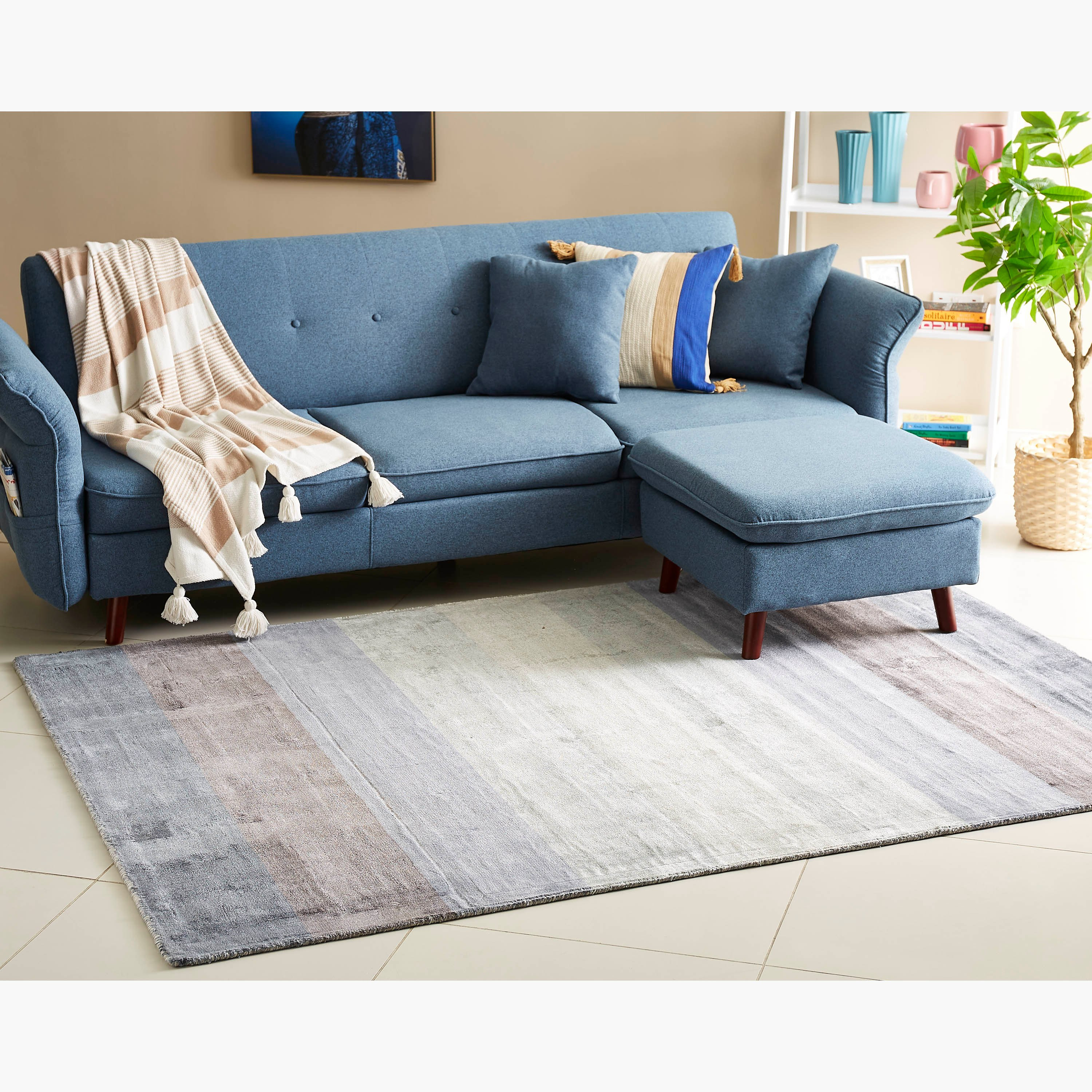 سجادة فيسكوز مصنوعة يدويًا من دازل - 120x170 سم-hbxdecorandfurnishings-floorcoverings-rugs-image-1