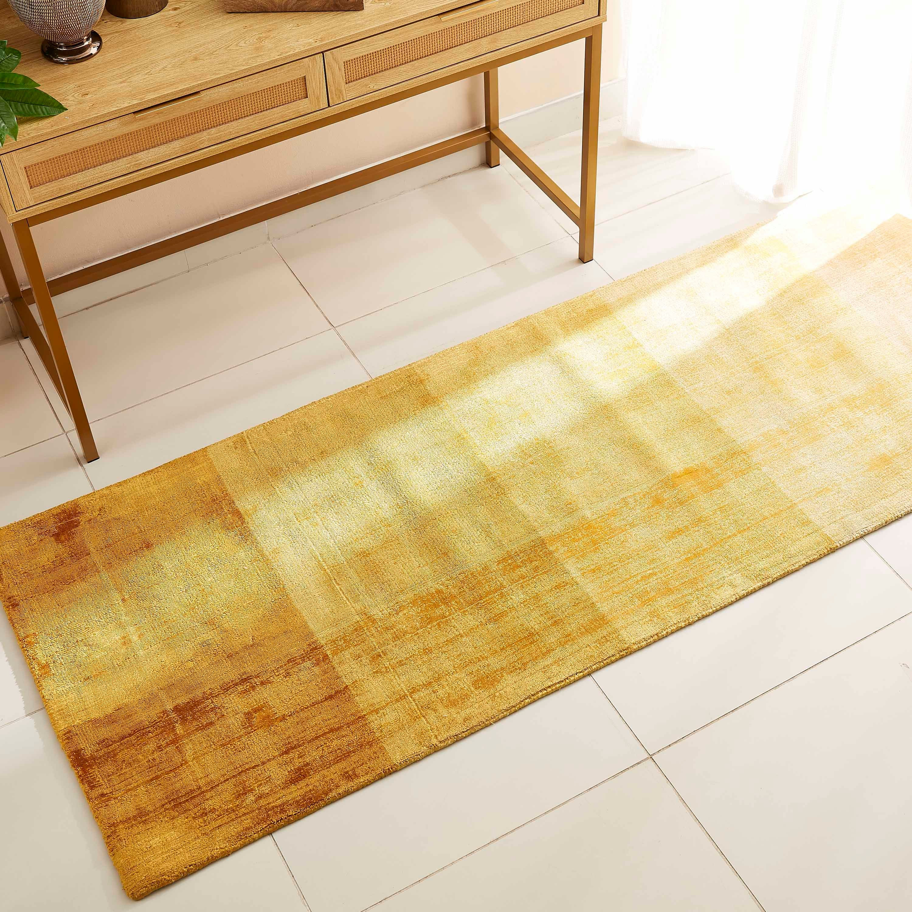سجادة فيسكوز مصنوعة يدويًا من دازل - 80x230 سم-hbxdecorandfurnishings-floorcoverings-rugs-image-1