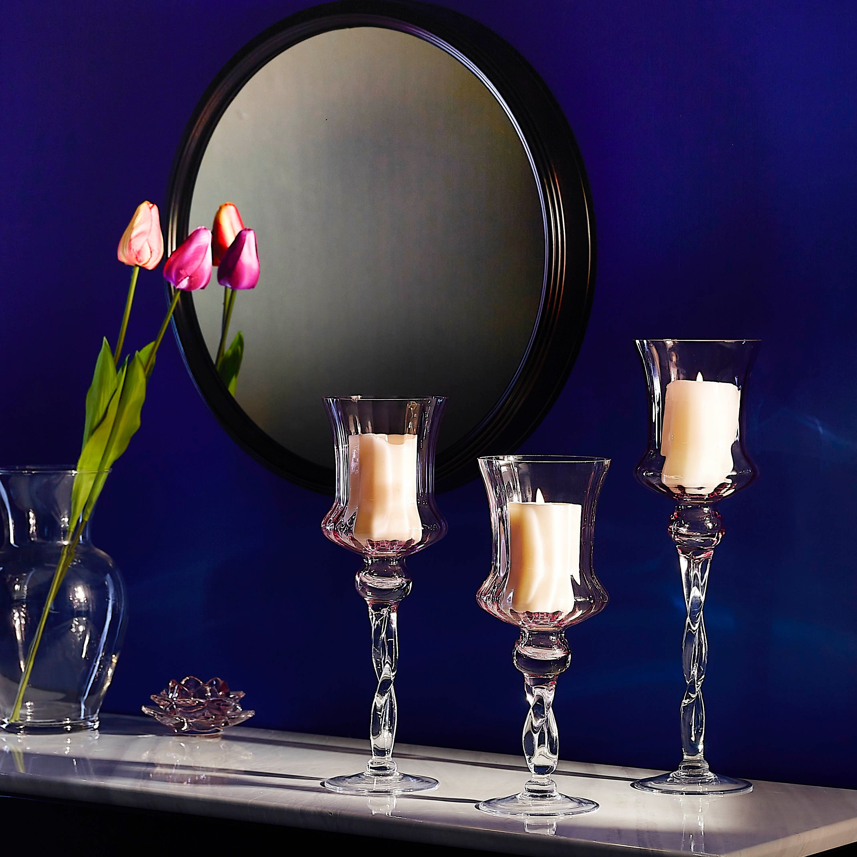 طقم حامل شموع زجاجي 3 قطع من فينتاج-hbxlivingroom-decorandaccessories-candleholders-image-5