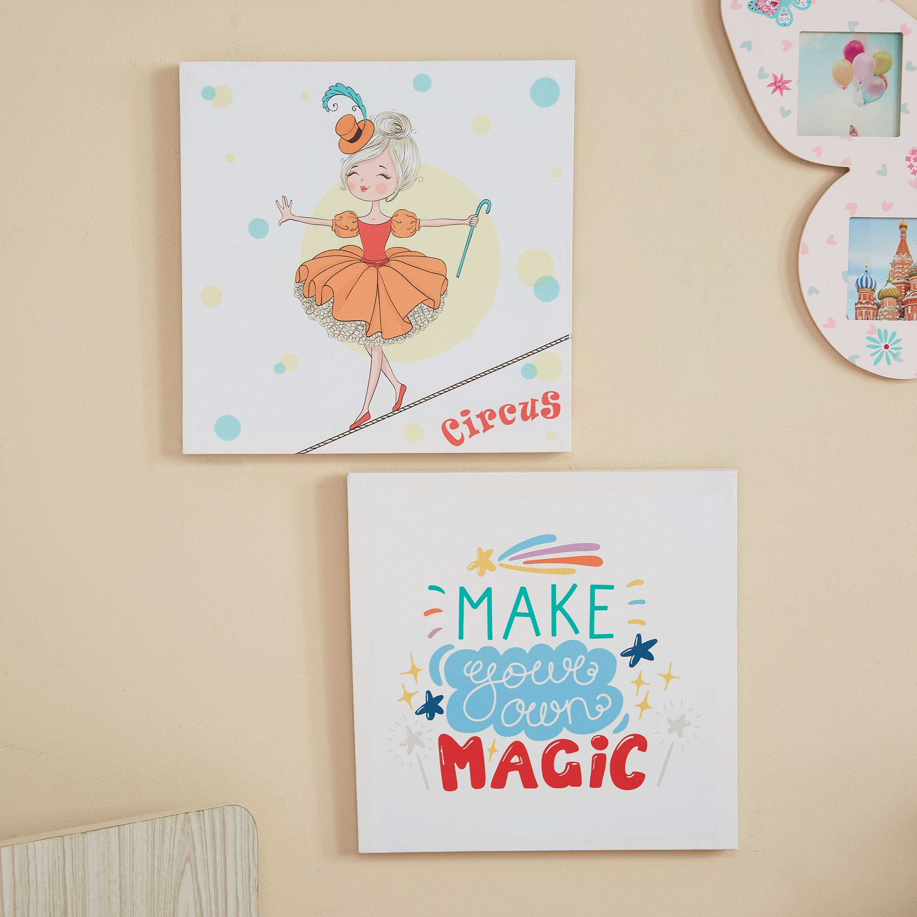 Artistry Ballerina 2-Piece Printed Canvas - 30x30x1 cm-hbxhomeware-hbxkidsandyouth-image-1