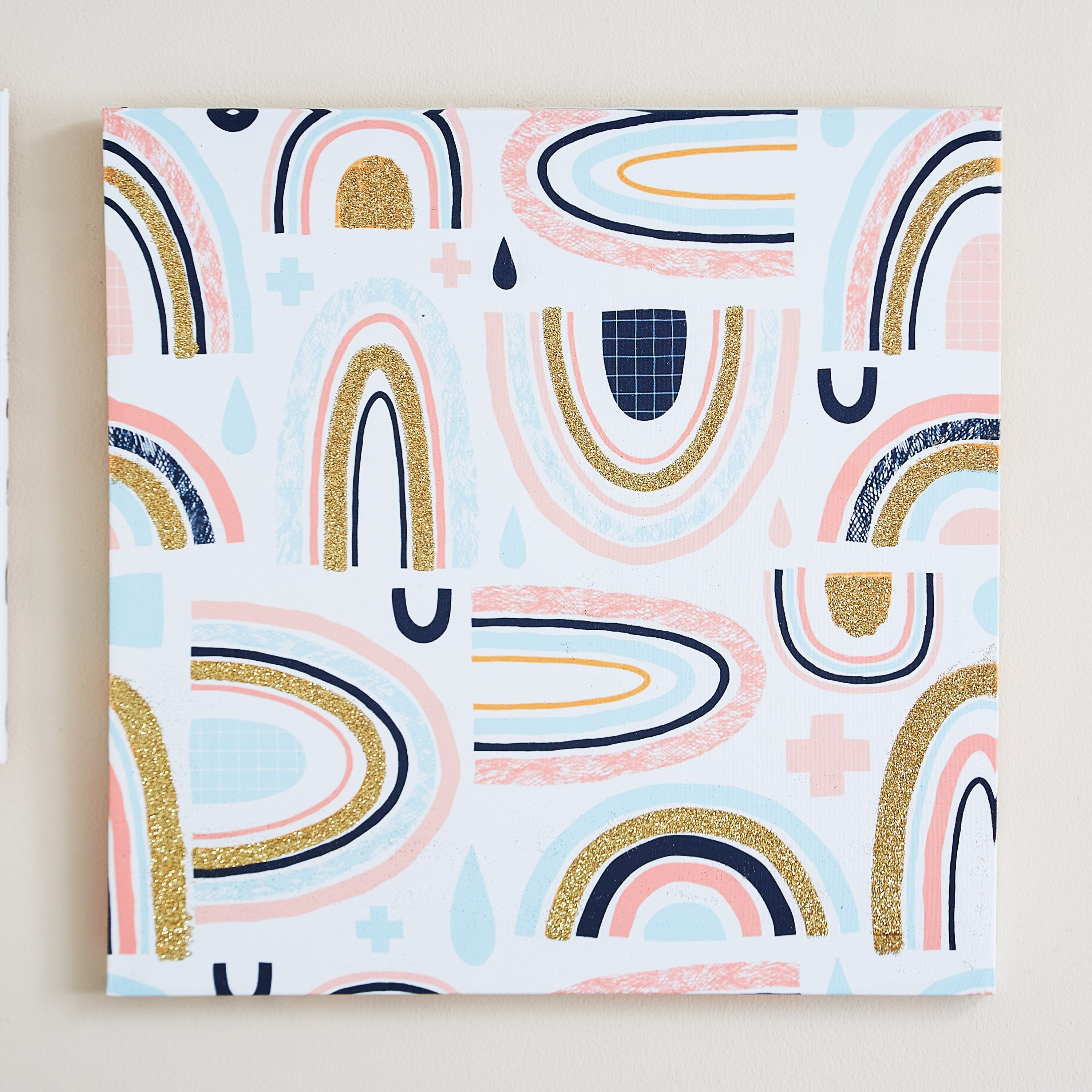لوحة كانفاس بطبعات قوس قزح تجريدية من آرتيستري - 40x40 سم-hbxhomeware-hbxkidsandyouth-image-1