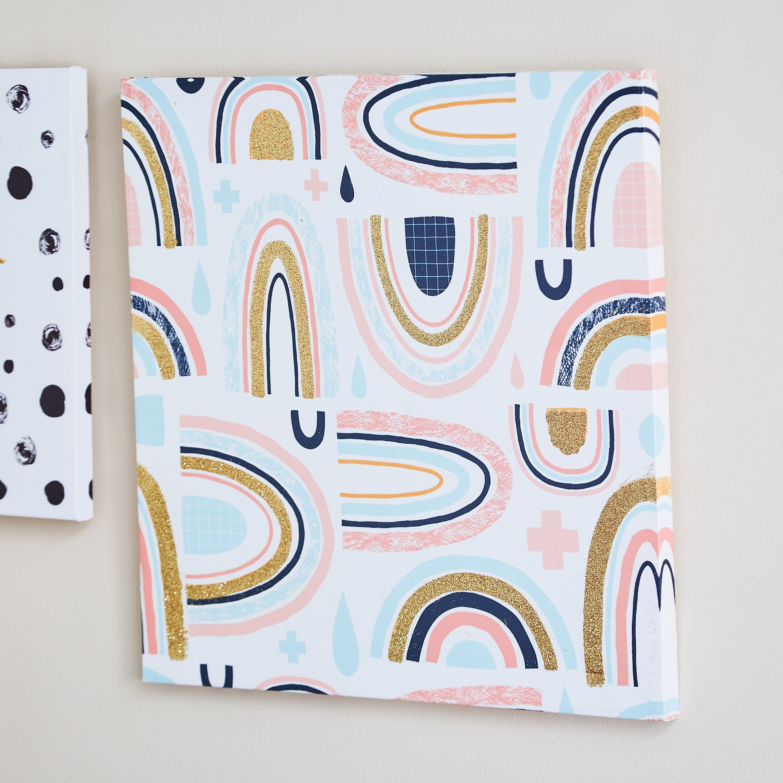 لوحة كانفاس بطبعات قوس قزح تجريدية من آرتيستري - 40x40 سم-hbxhomeware-hbxkidsandyouth-image-2