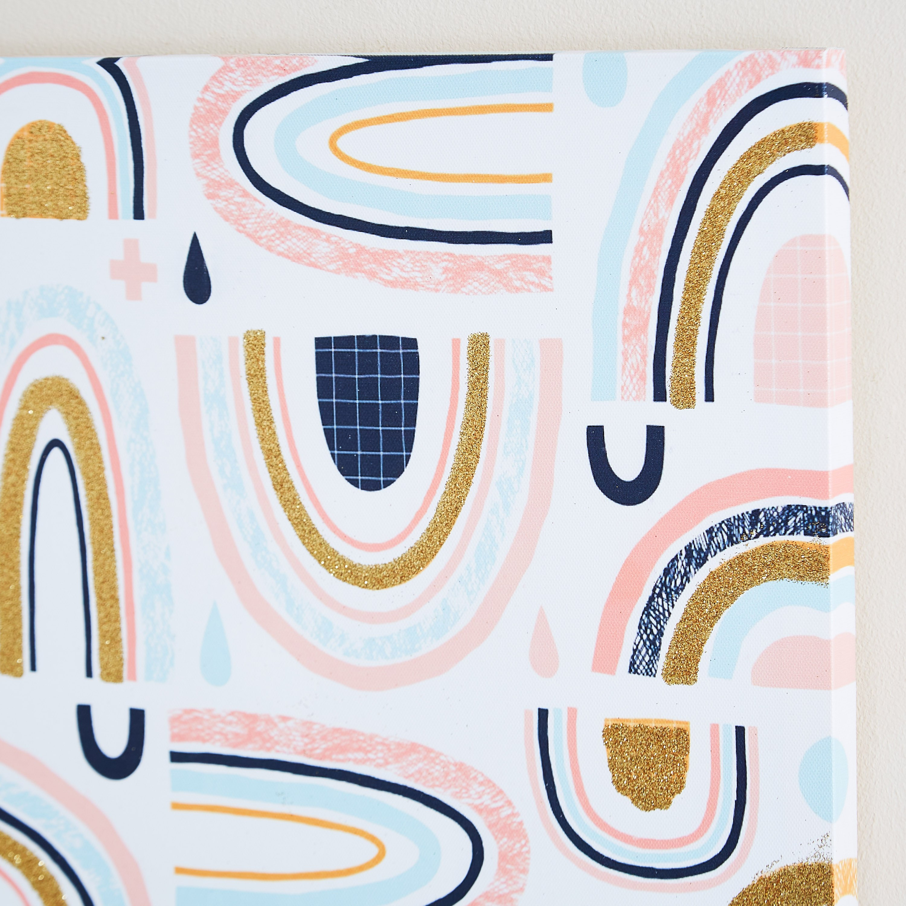 لوحة كانفاس بطبعات قوس قزح تجريدية من آرتيستري - 40x40 سم-hbxhomeware-hbxkidsandyouth-image-3